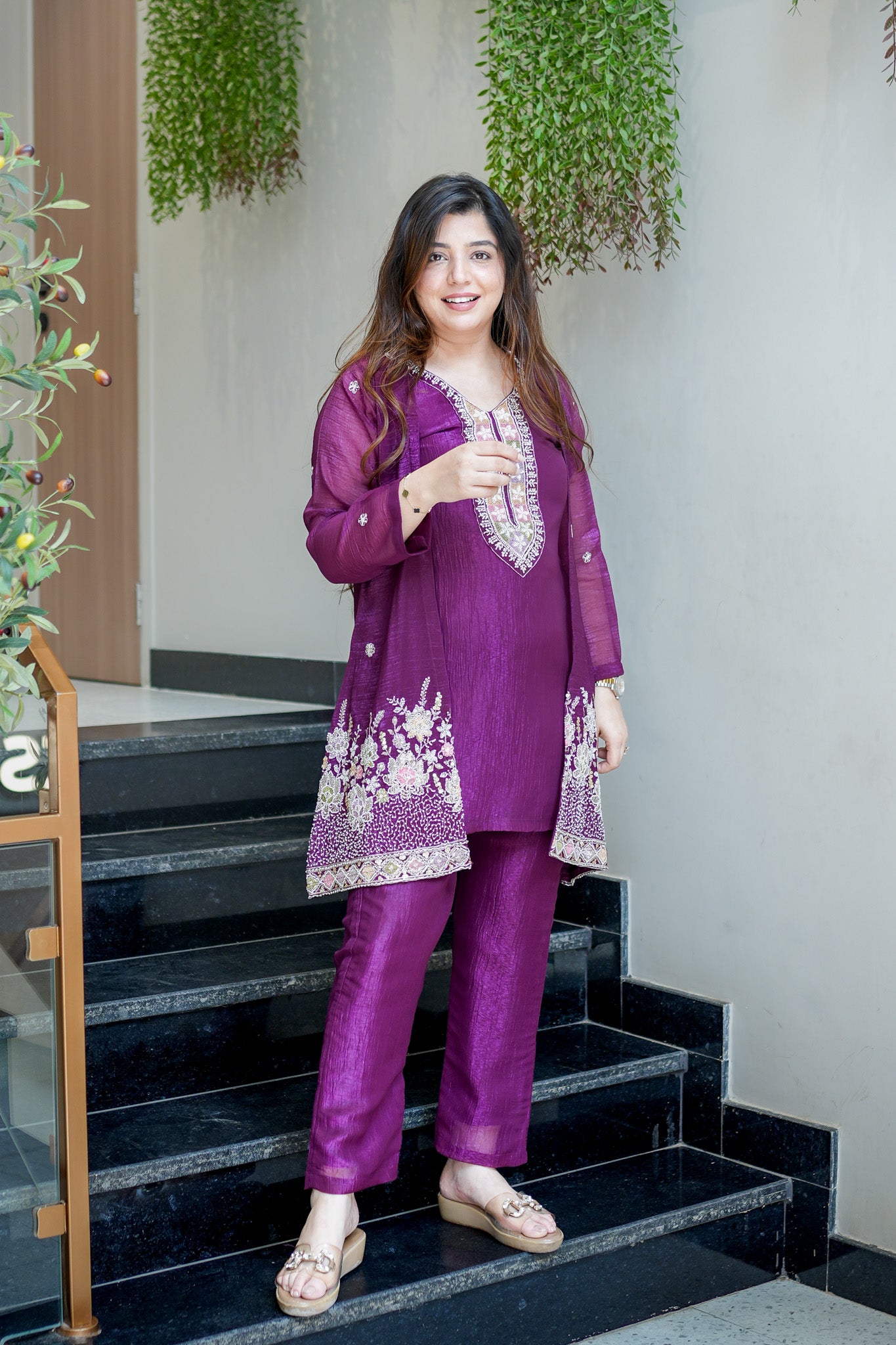 Divira Embroidered Co ord Set