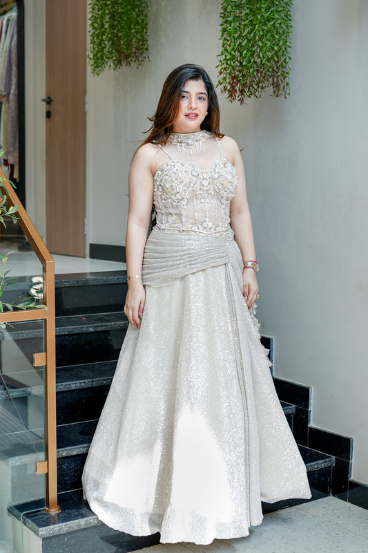 Sharvi Hand Embroidered Lehenga