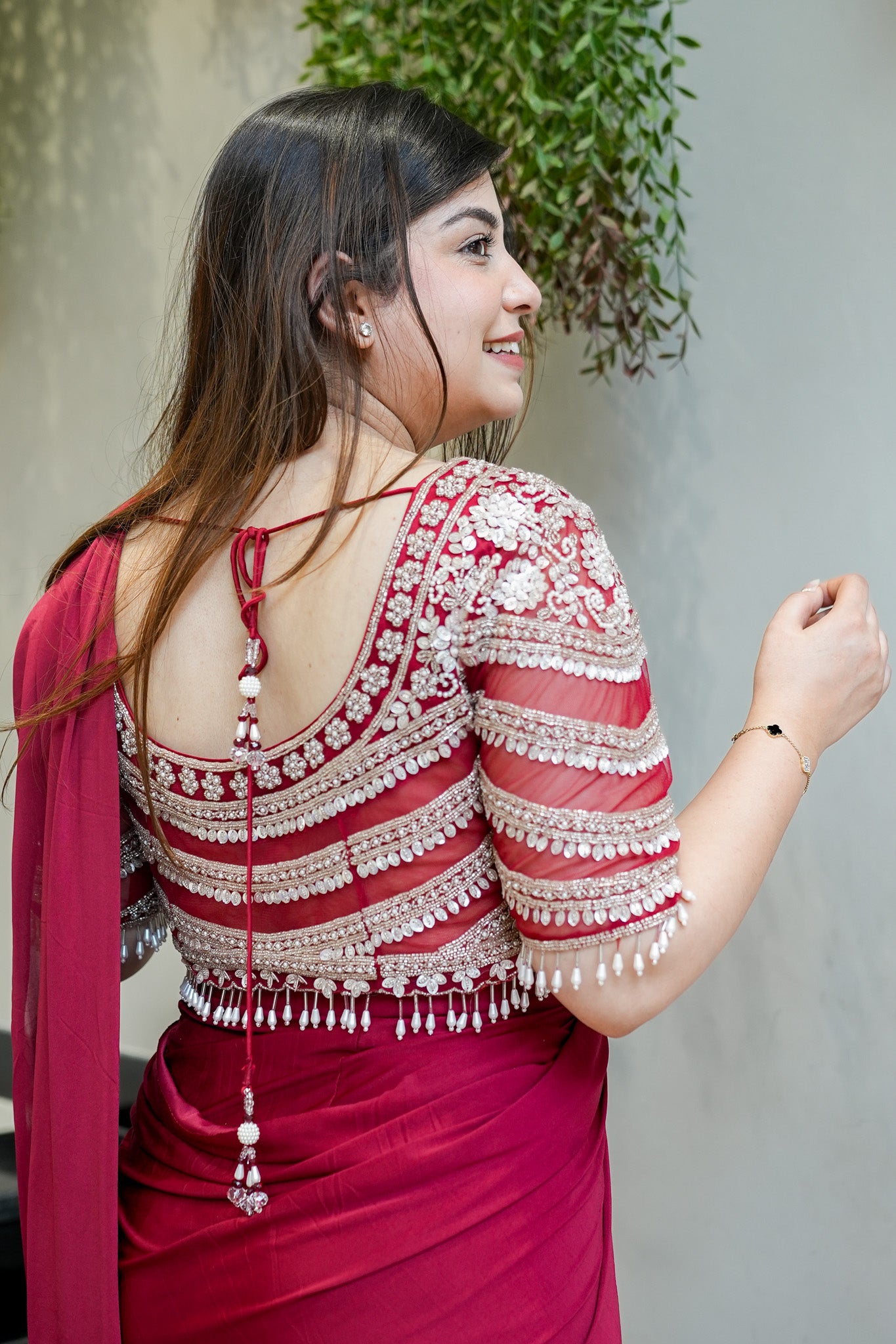 Ruwa Hand Embroidered Drape Saree