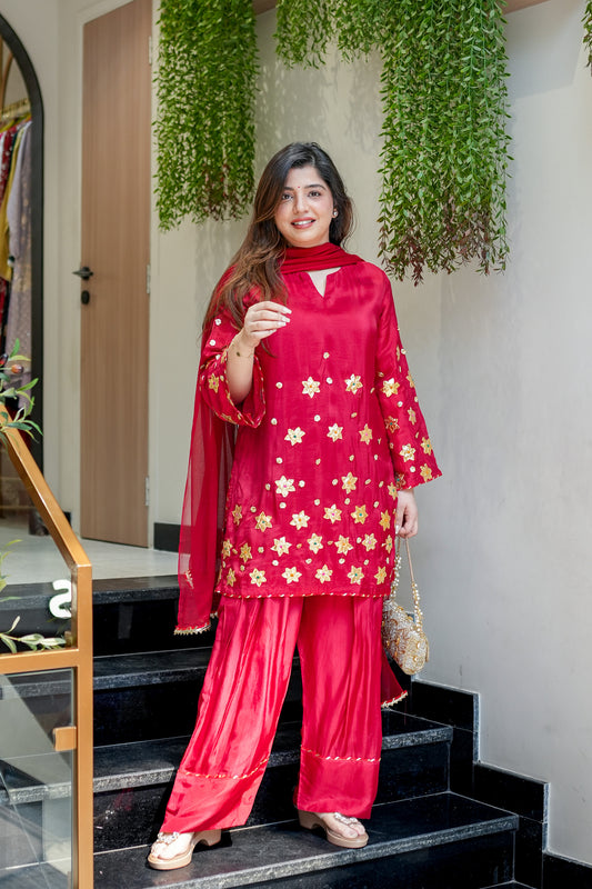 Pravya Gotta Detailing Farshi Salwar Set