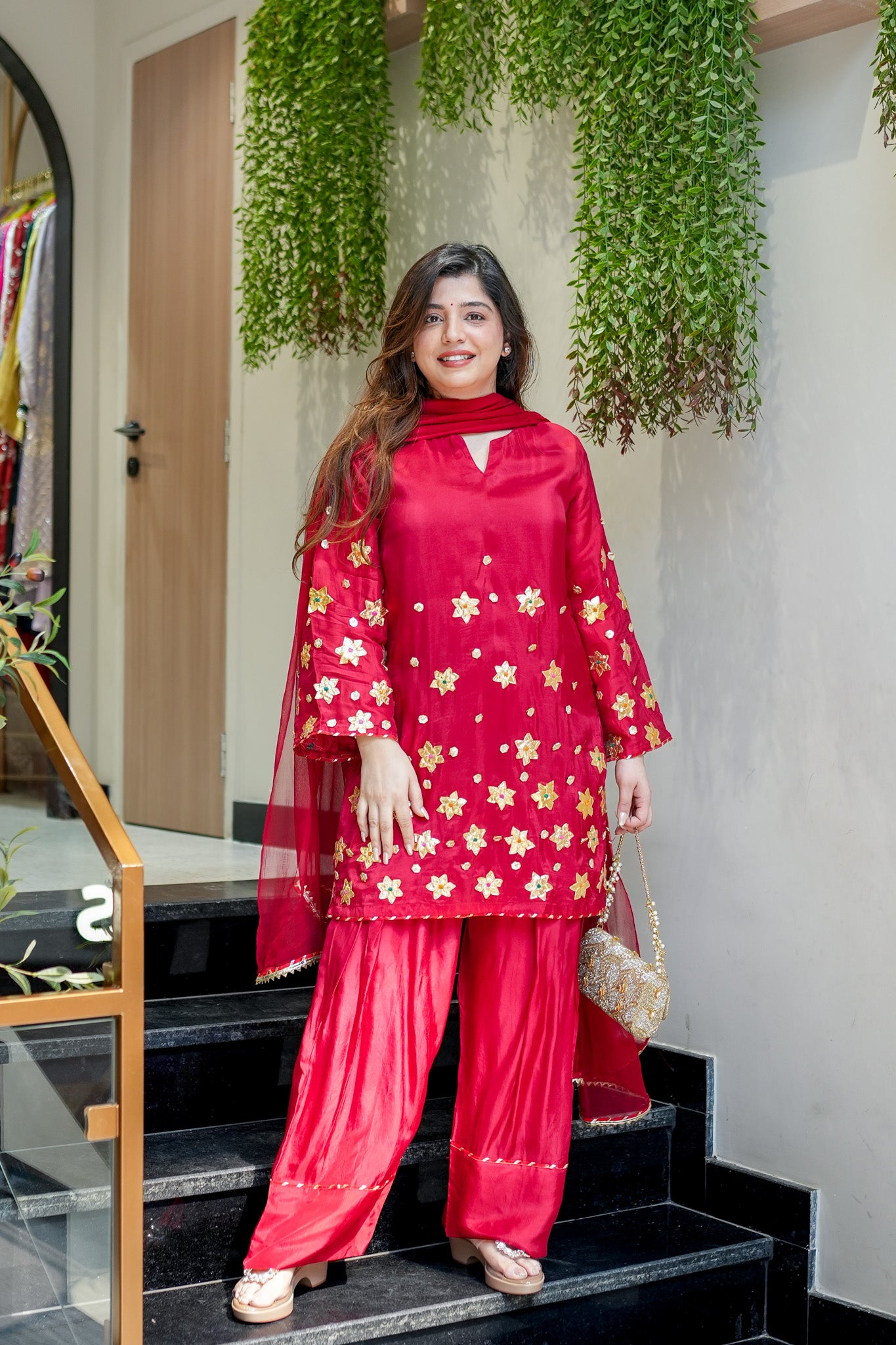 Pravya Gotta Detailing Farshi Salwar Set