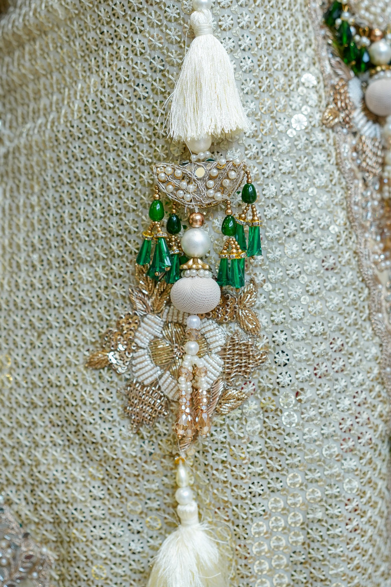 Aqsa Champagne Luxe Suit Set
