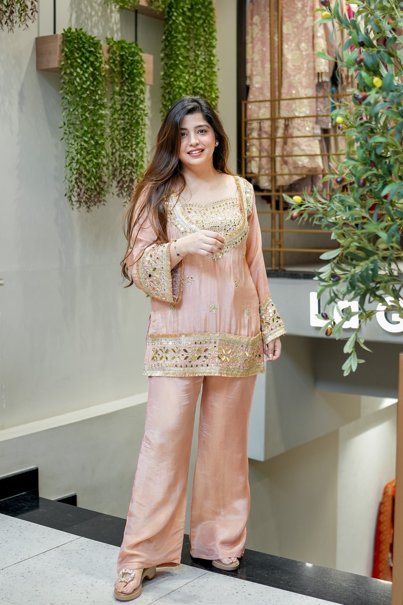 Anvitha Mirror Detailing Co ord Set
