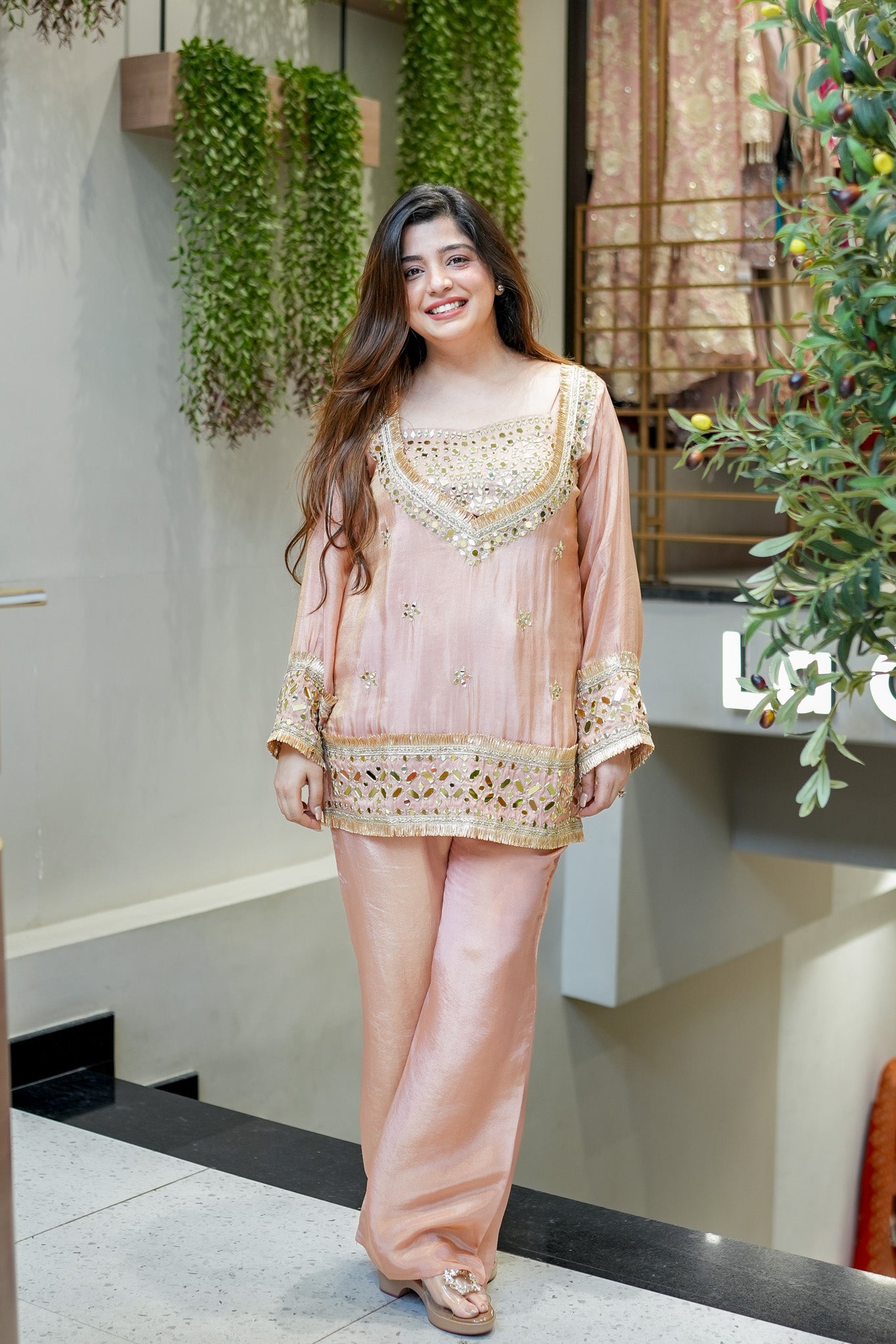Anvitha Mirror Detailing Co ord Set