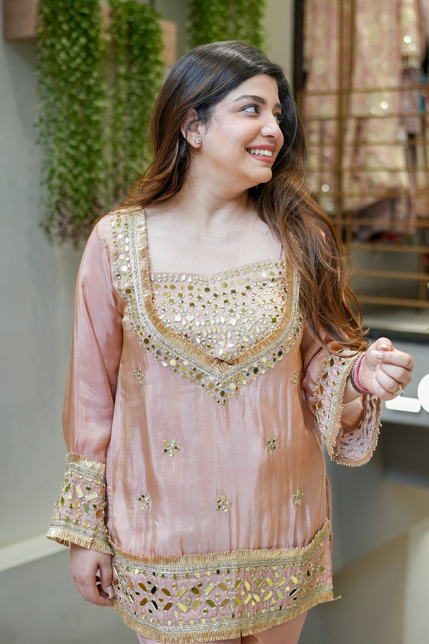 Anvitha Mirror Detailing Co ord Set