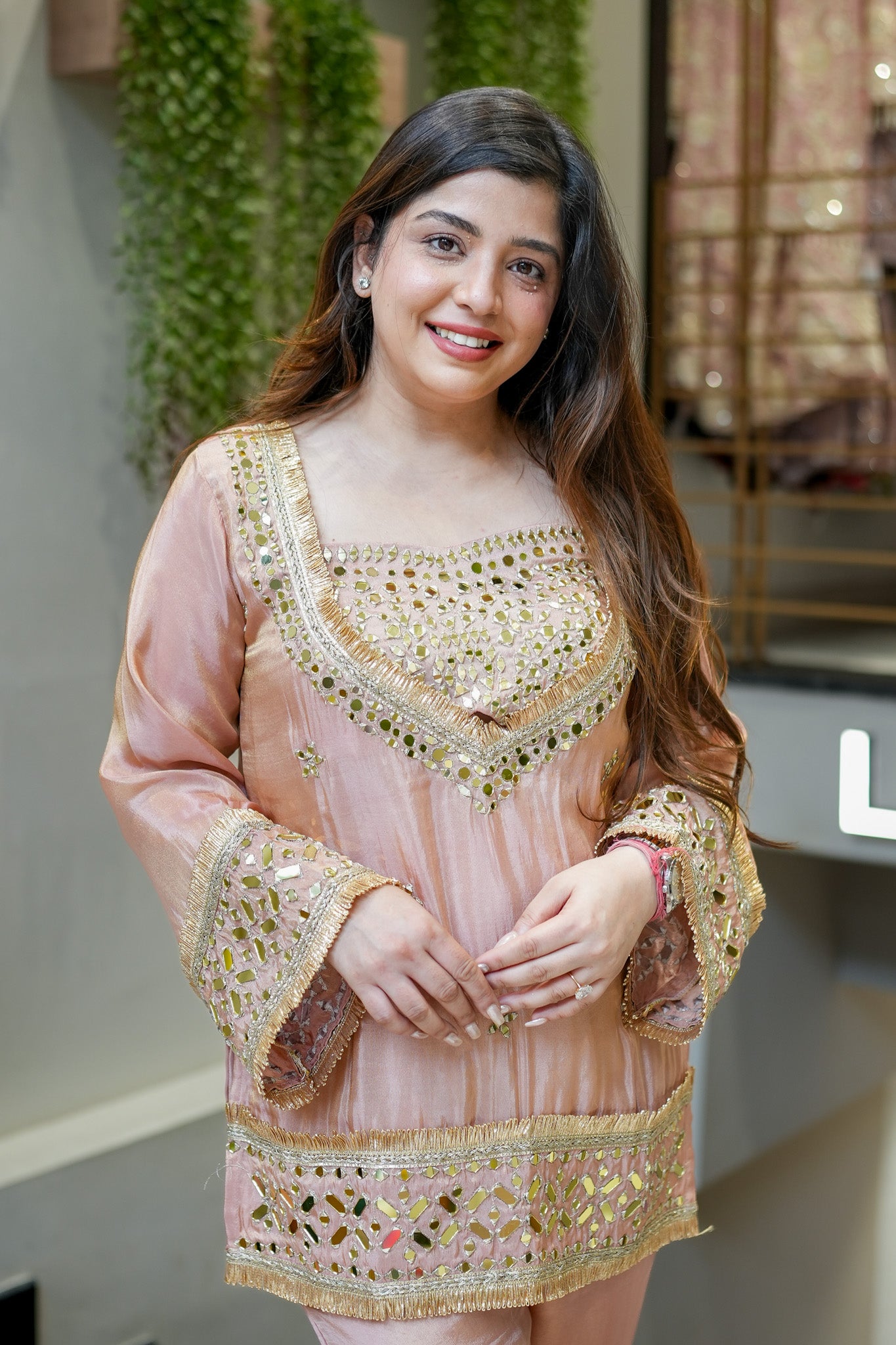 Anvitha Mirror Detailing Co ord Set