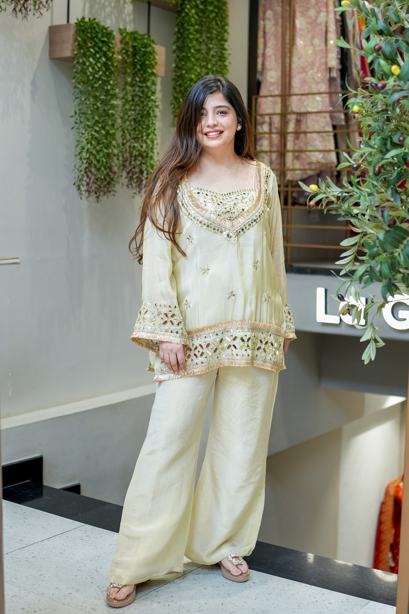 Anvitha Mirror Detailing Co ord Set