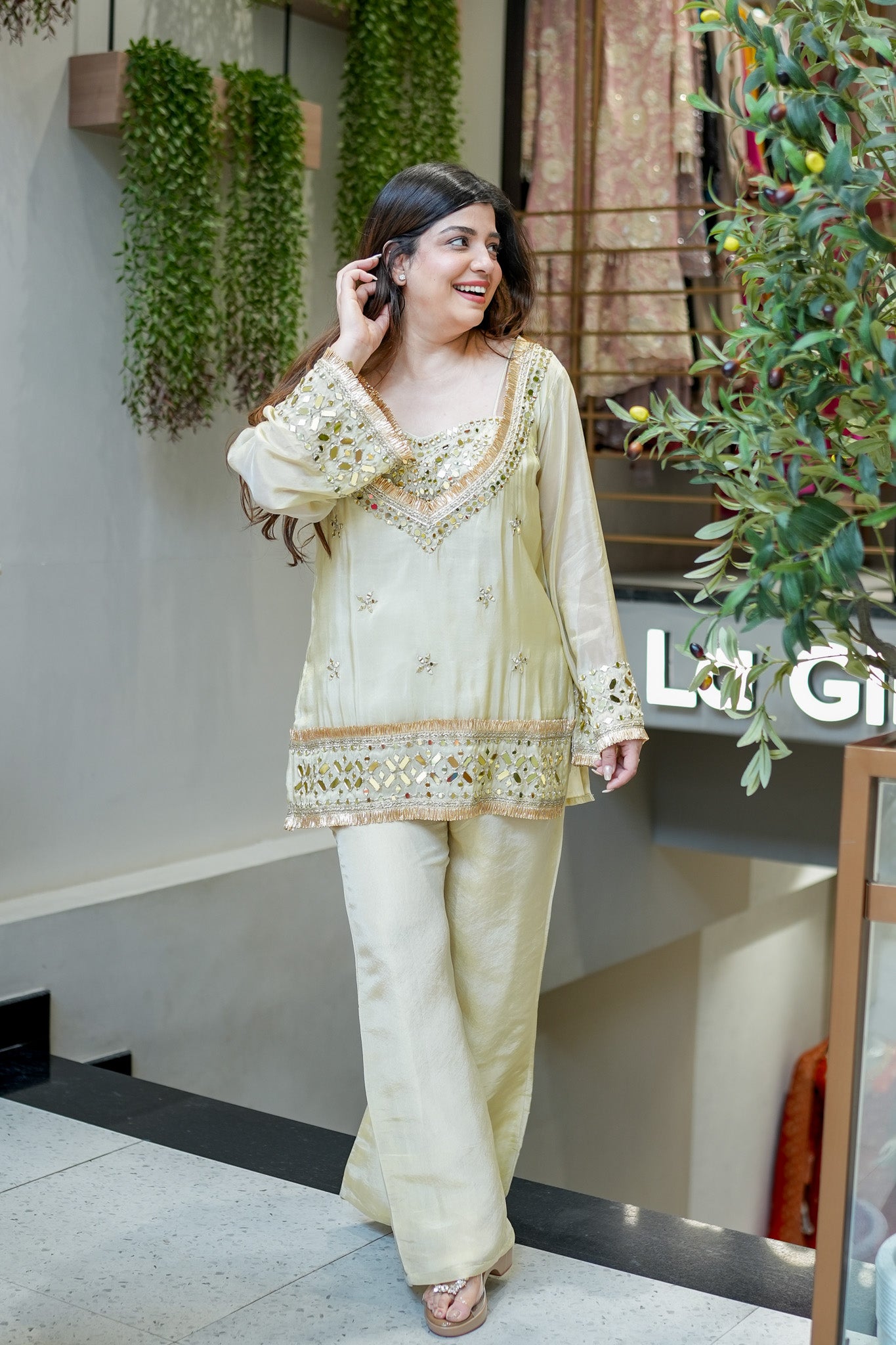 Anvitha Mirror Detailing Co ord Set