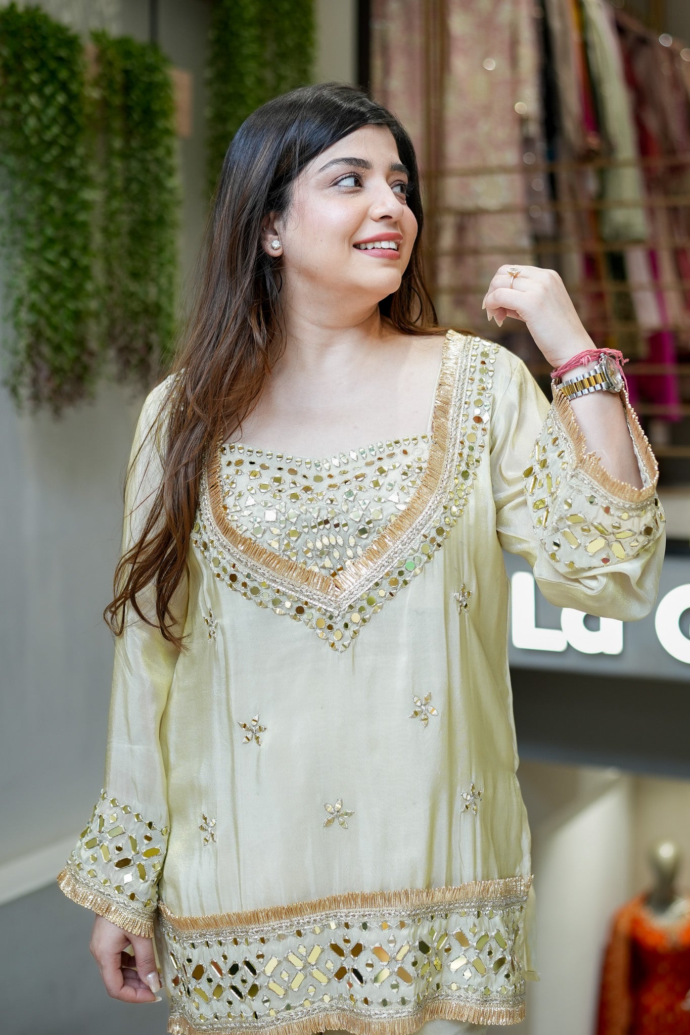 Anvitha Mirror Detailing Co ord Set