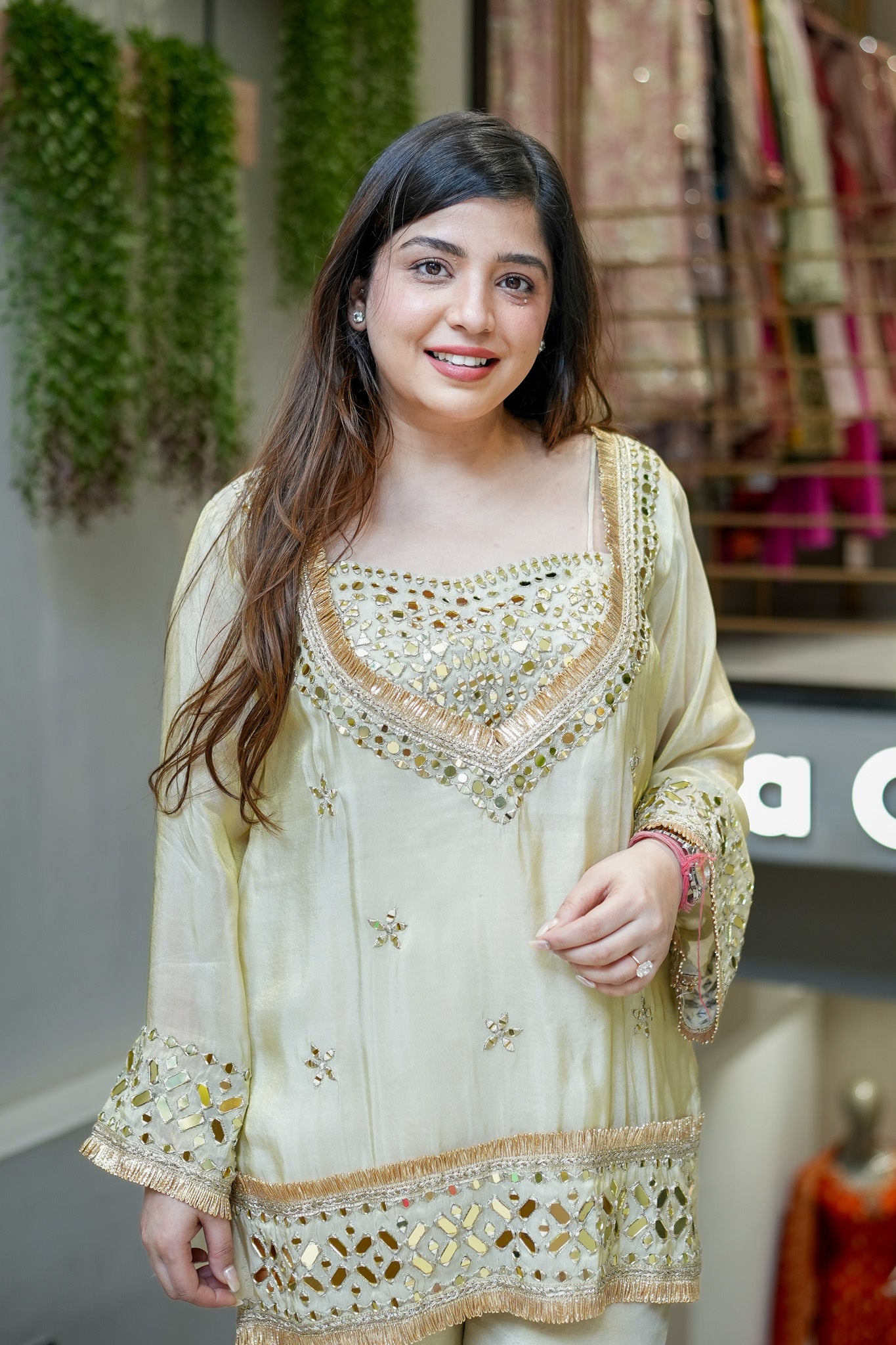 Anvitha Mirror Detailing Co ord Set