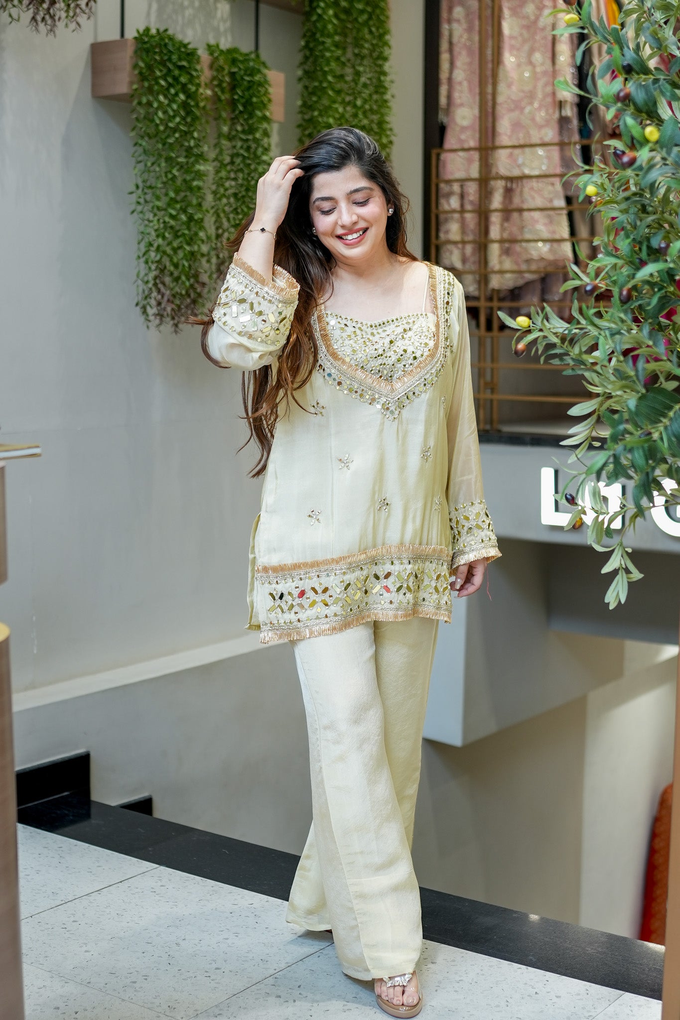 Anvitha Mirror Detailing Co ord Set