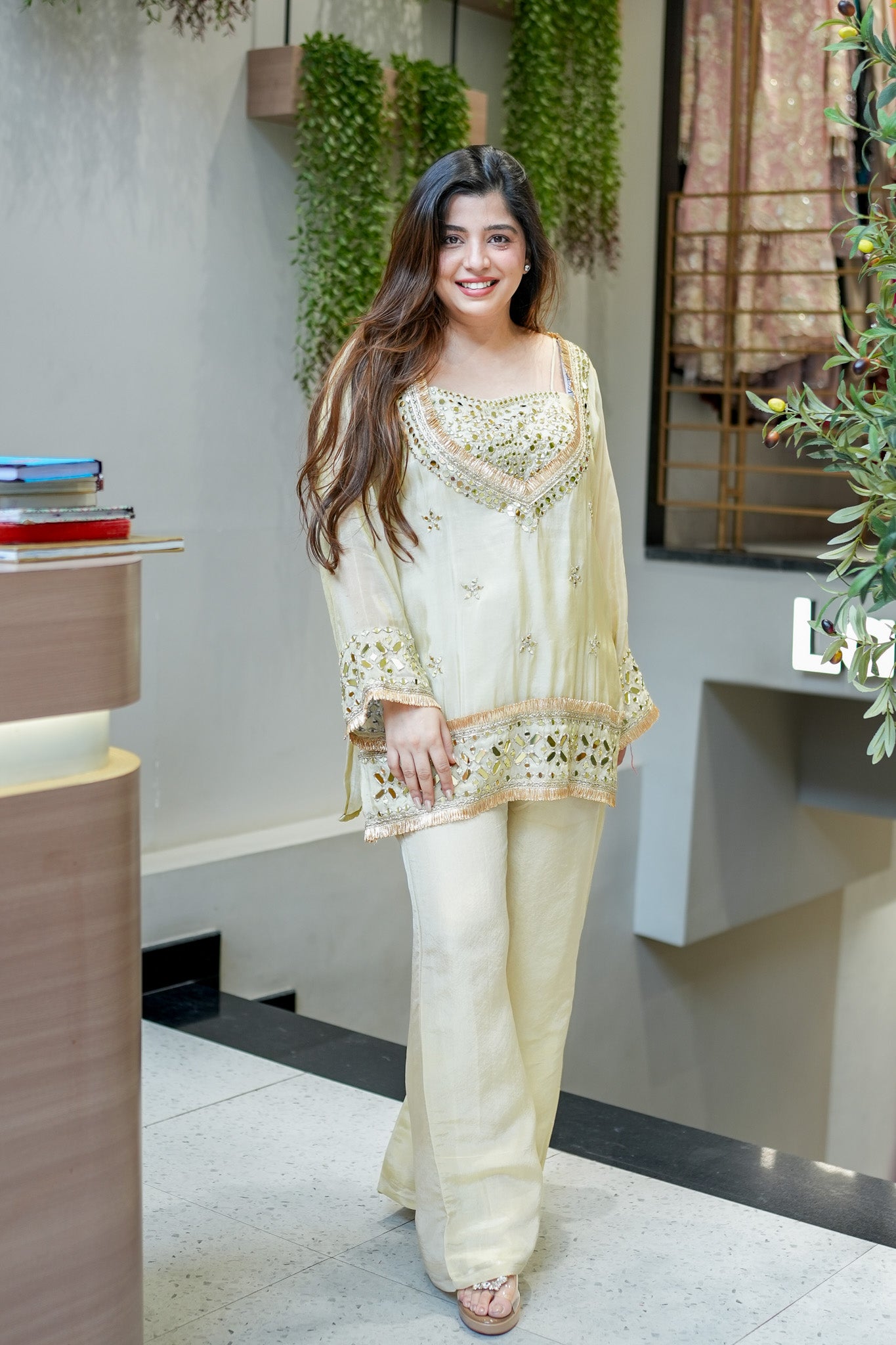 Anvitha Mirror Detailing Co ord Set