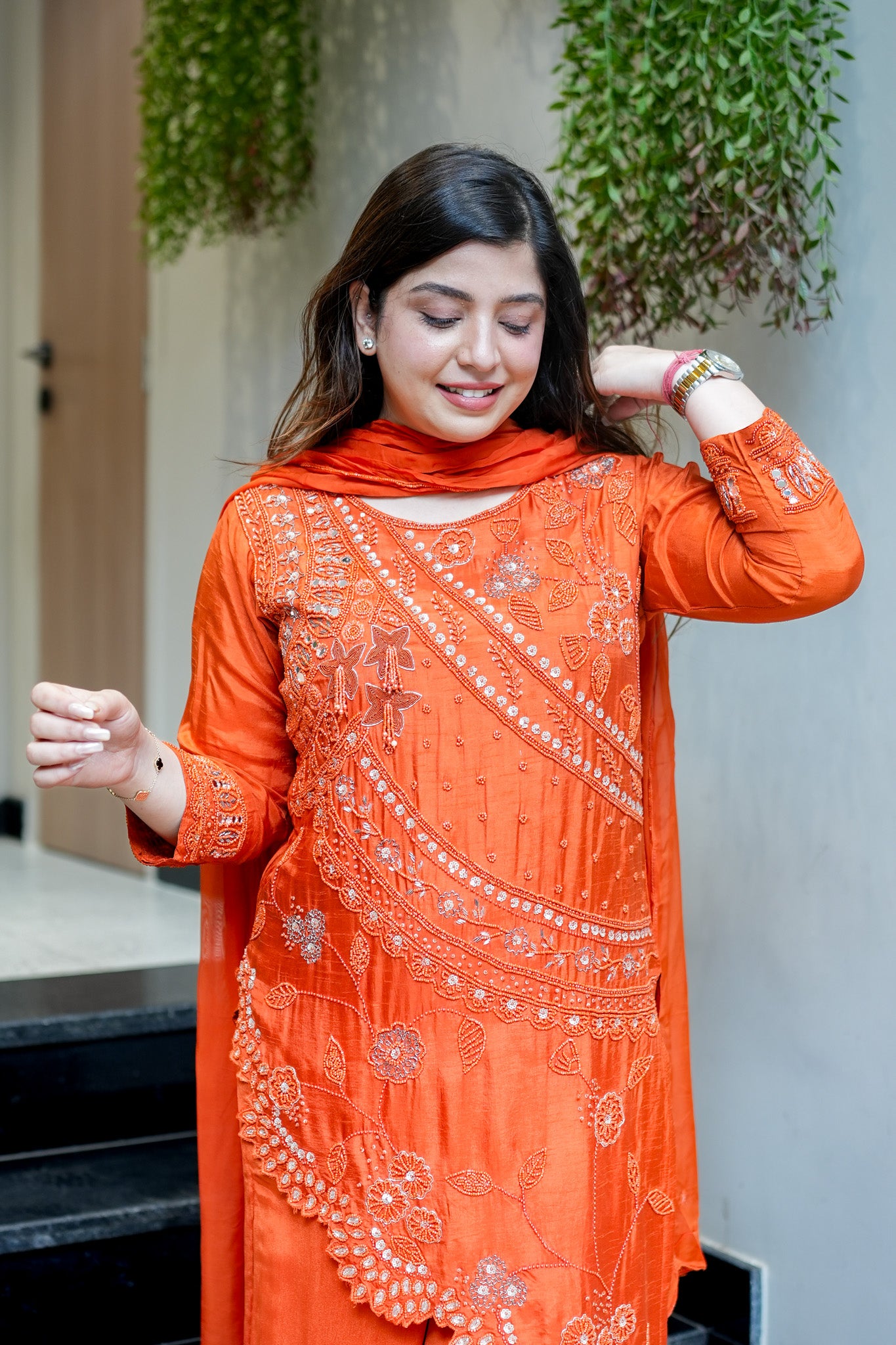 Neyara Embroidered Upside Down Suit Set