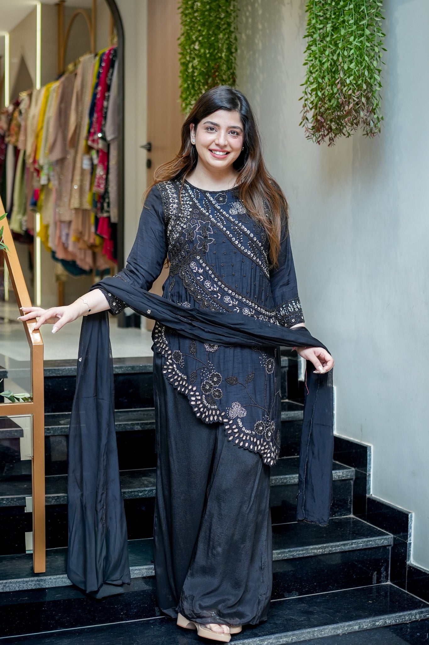 Neyara Embroidered Upside Down Suit Set