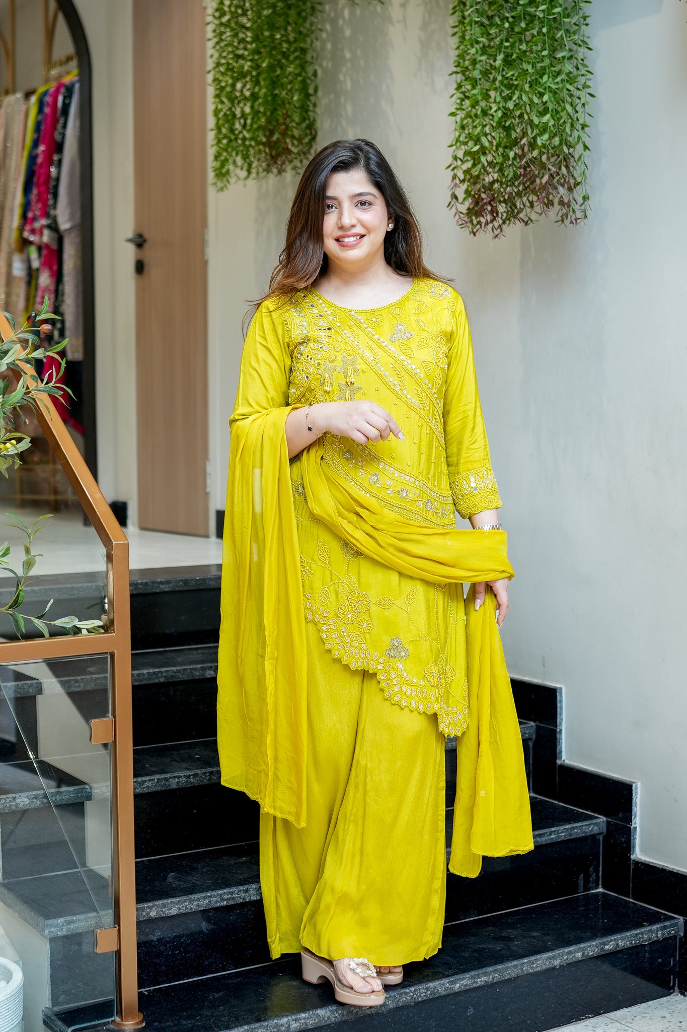 Neyara Embroidered Upside Down Suit Set