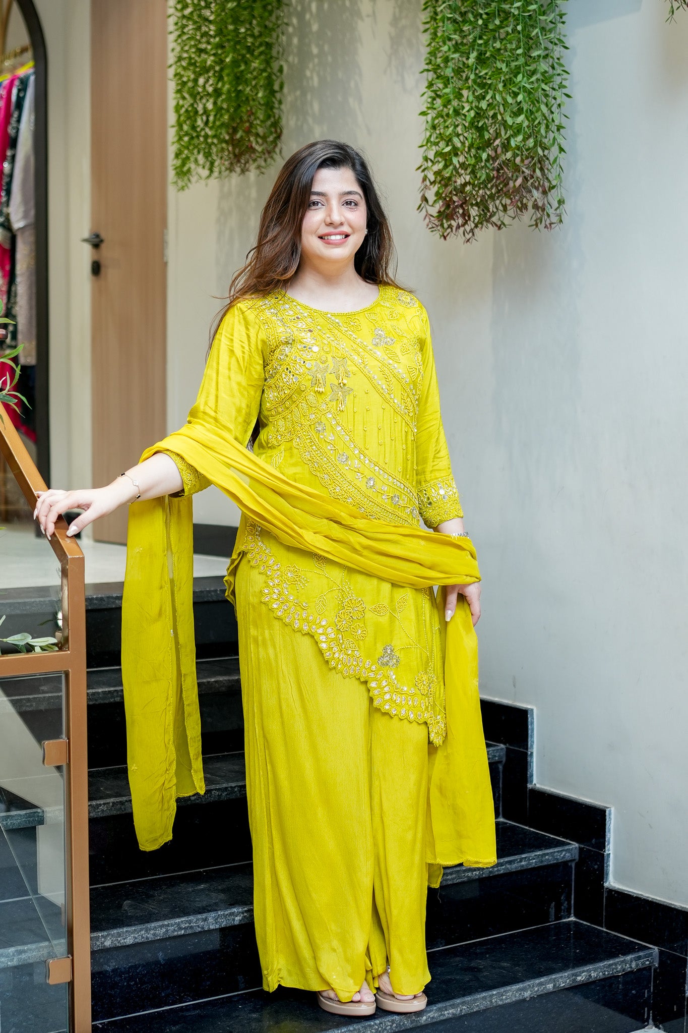 Neyara Embroidered Upside Down Suit Set