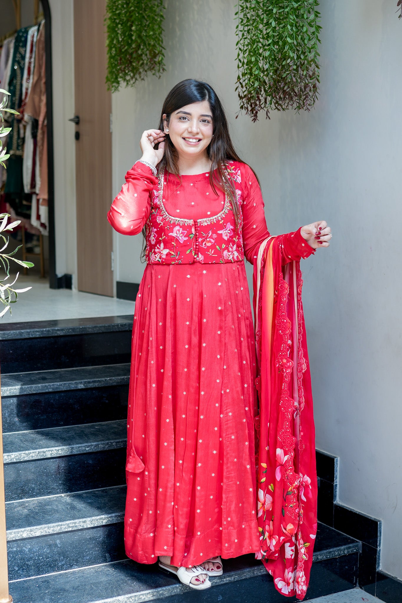 Aira Embroidered Anarkali Suit Set
