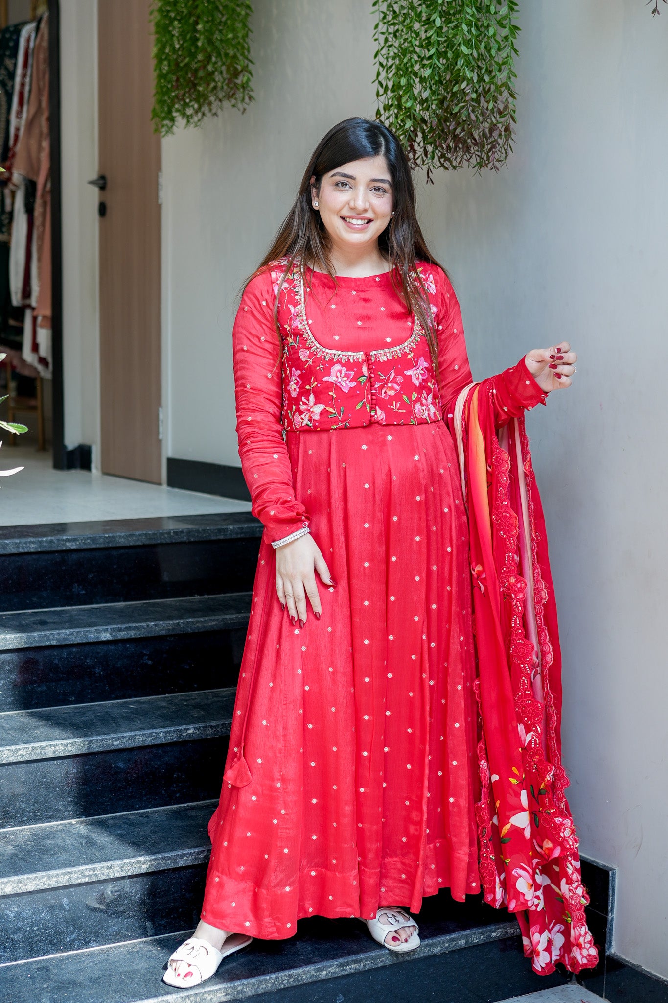Aira Embroidered Anarkali Suit Set