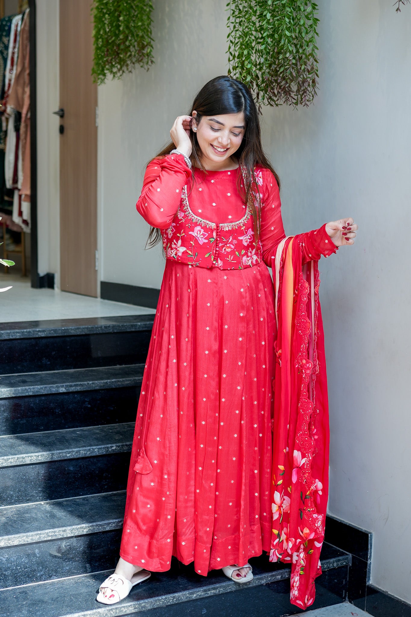 Aira Embroidered Anarkali Suit Set