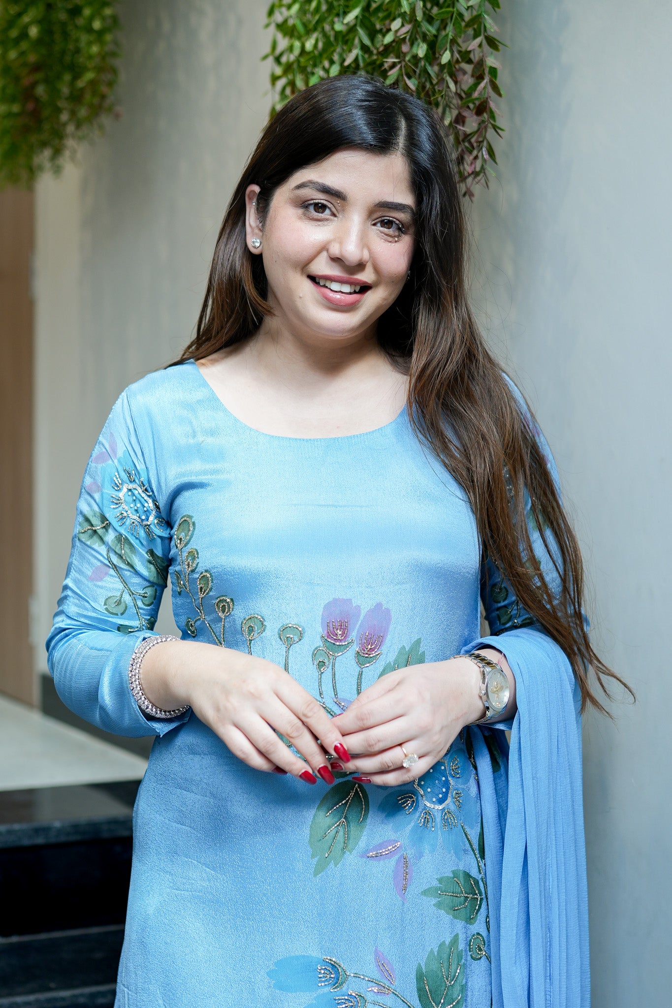 Aarika Hand Painted Anarkali Suit Set