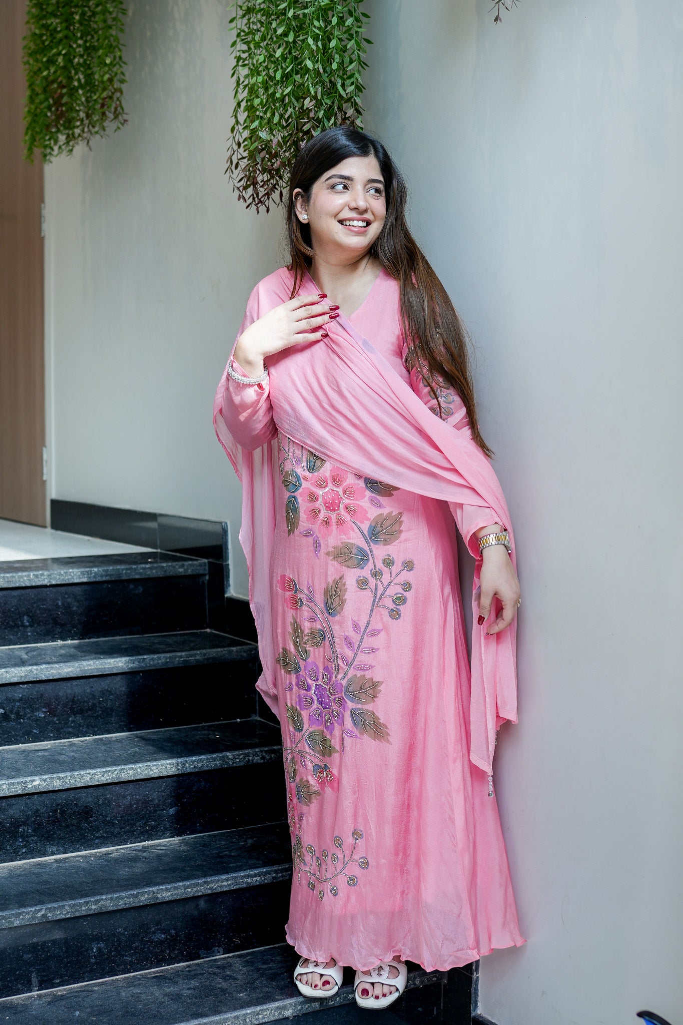 Aarika Hand Painted Anarkali Suit Set