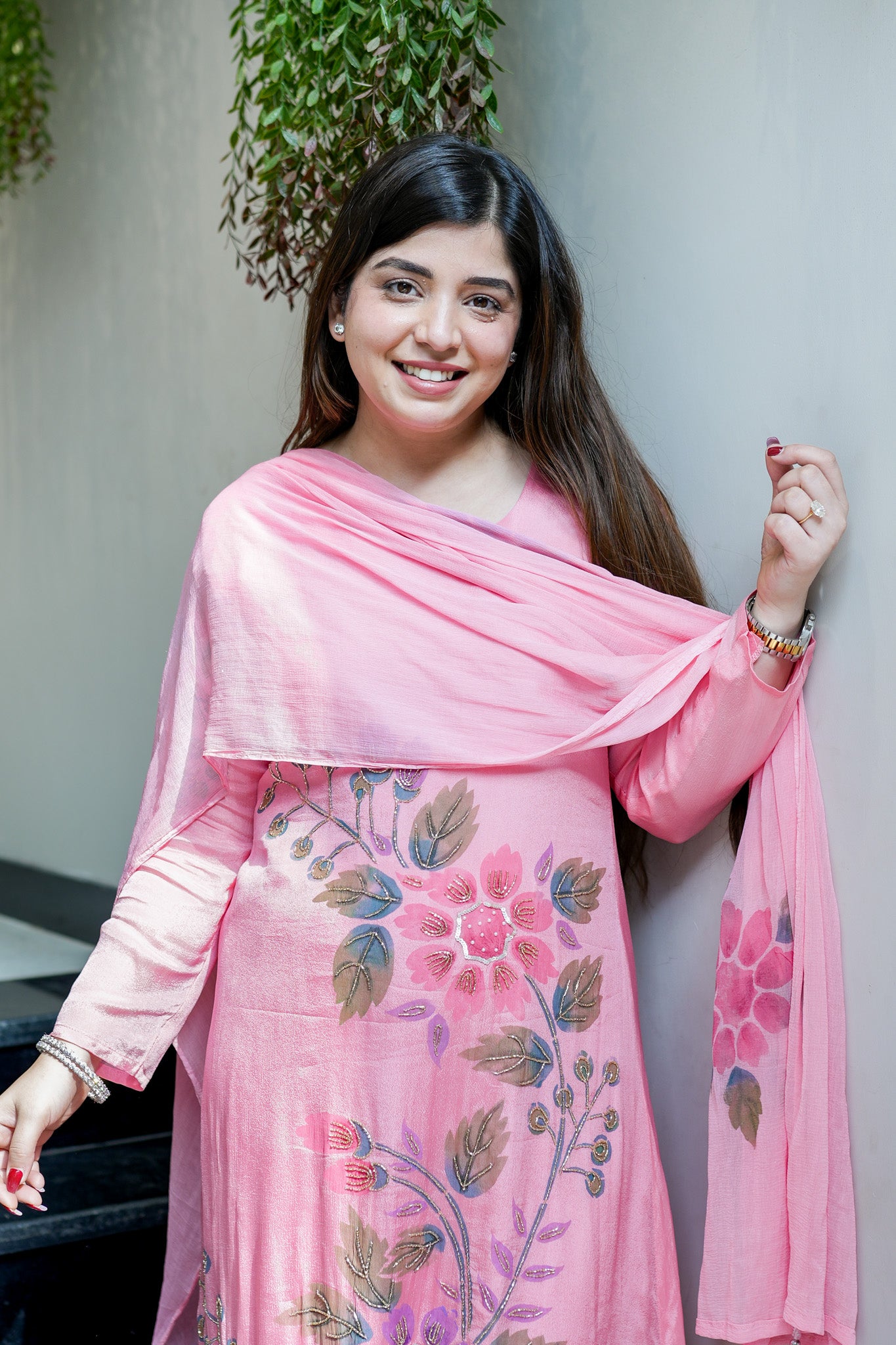 Aarika Hand Painted Anarkali Suit Set