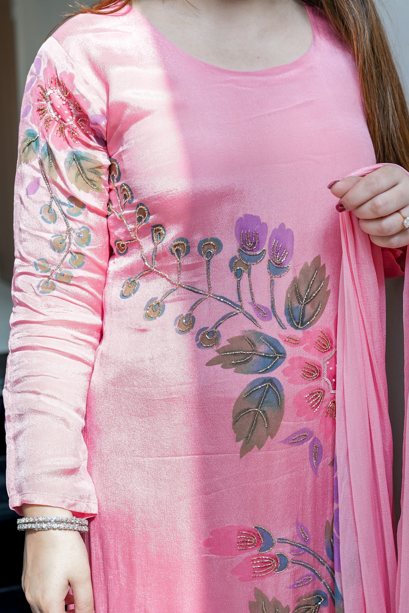 Aarika Hand Painted Anarkali Suit Set