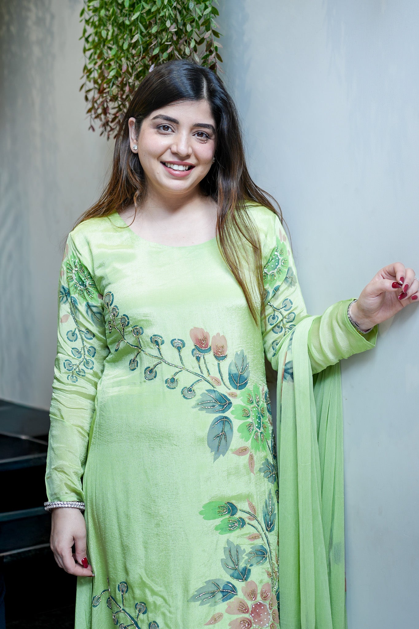 Aarika Hand Painted Anarkali Suit Set