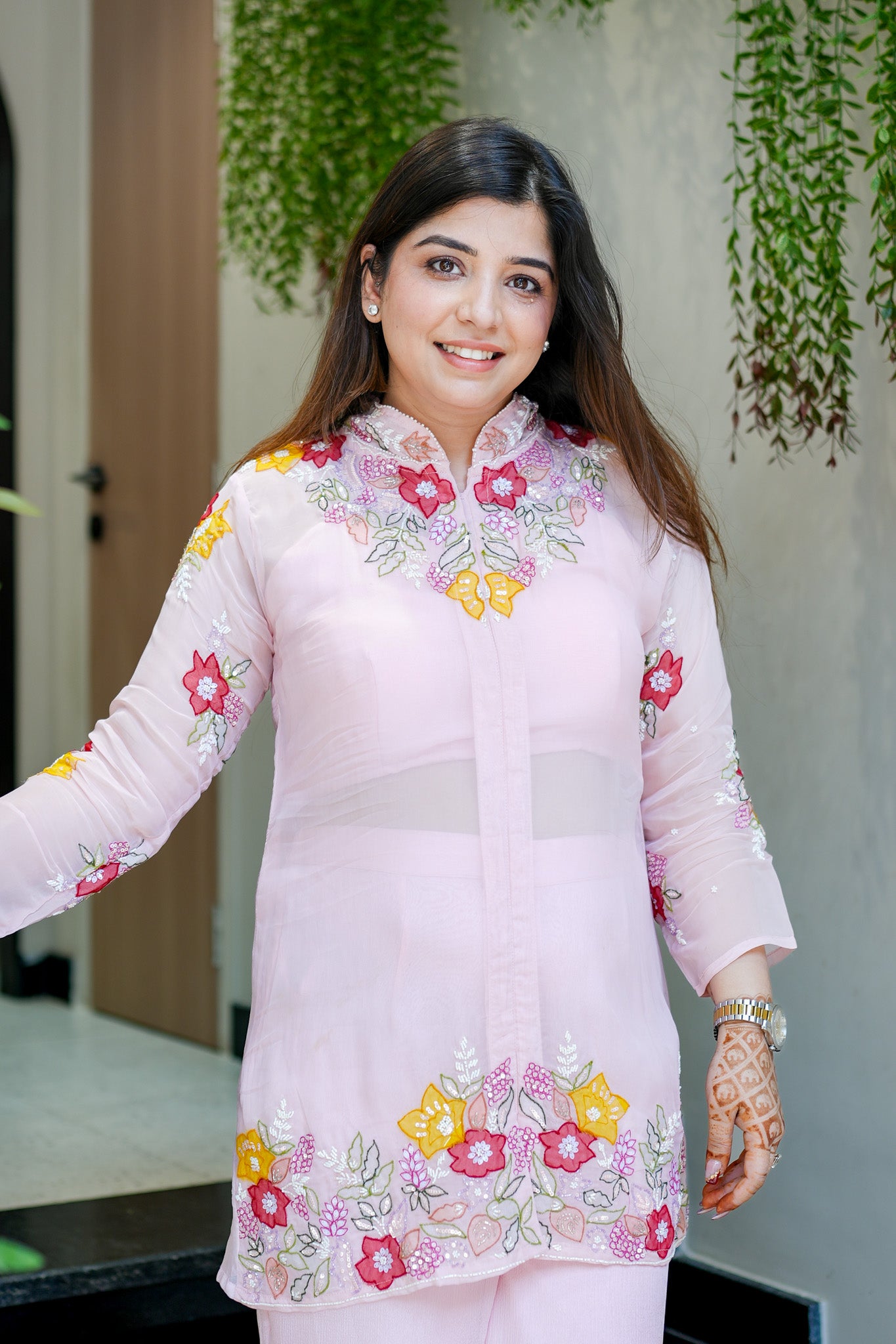 Mahika Floral Detailing Three Piece Set