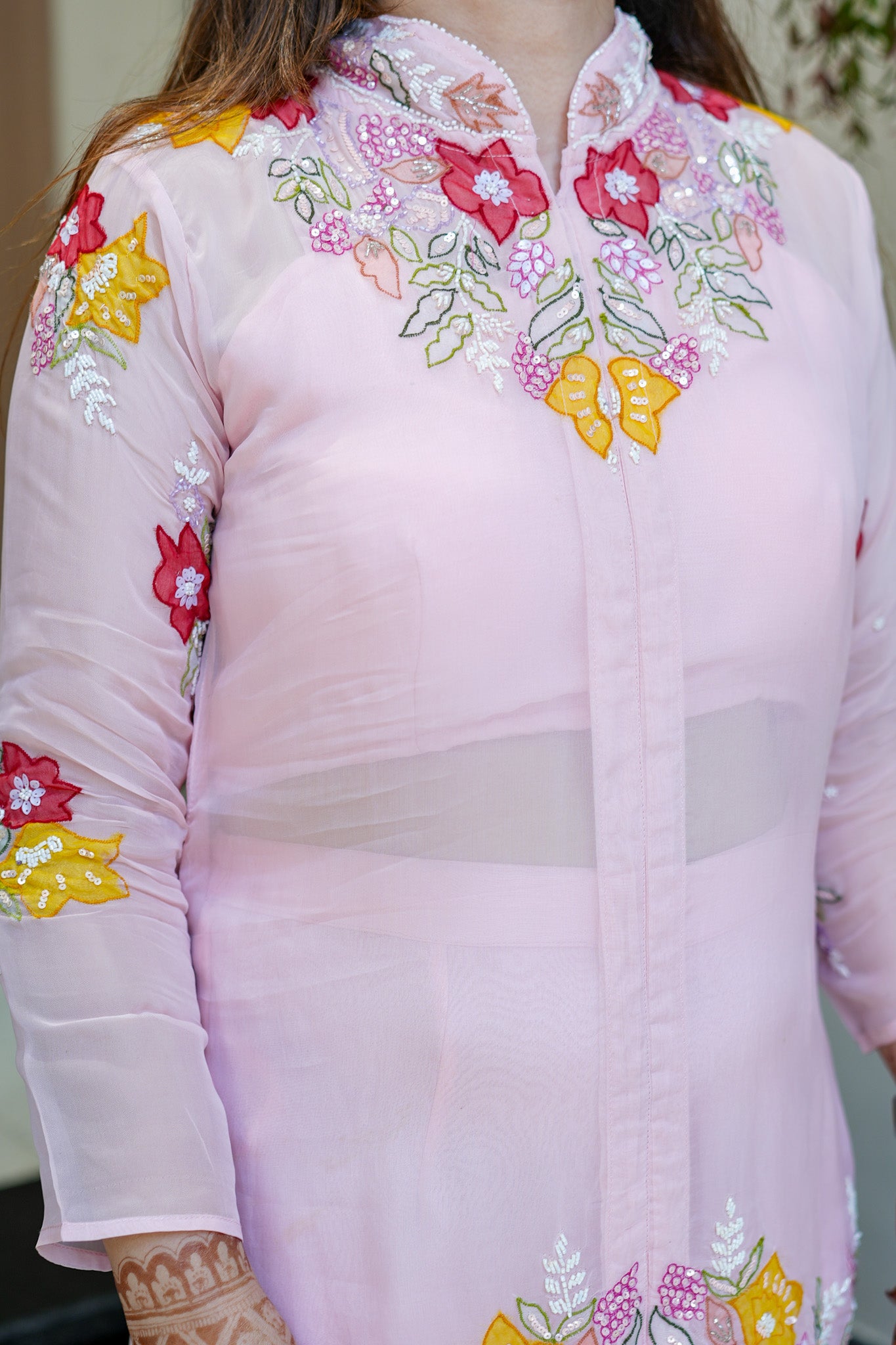 Mahika Floral Detailing Three Piece Set