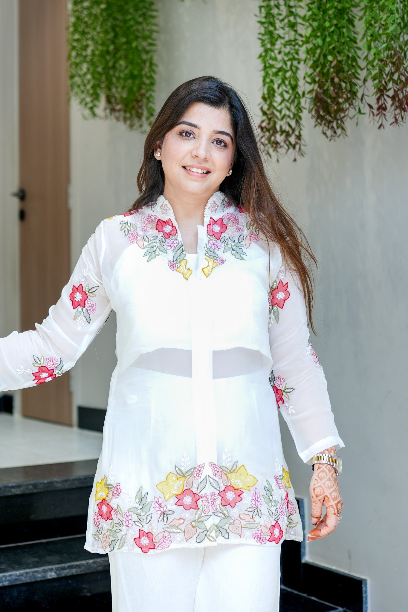 Mahika Floral Detailing Three Piece Set
