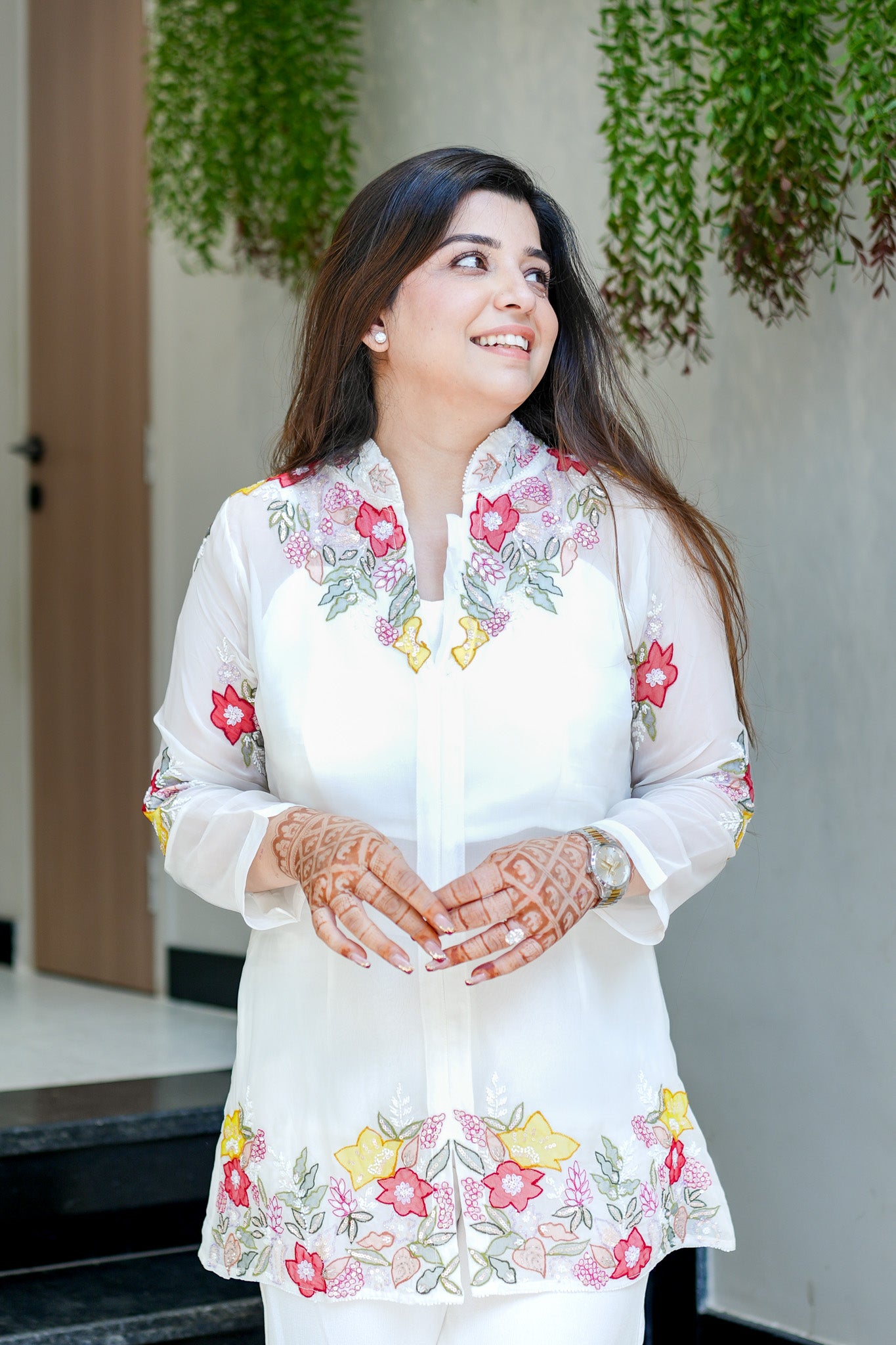 Mahika Floral Detailing Three Piece Set