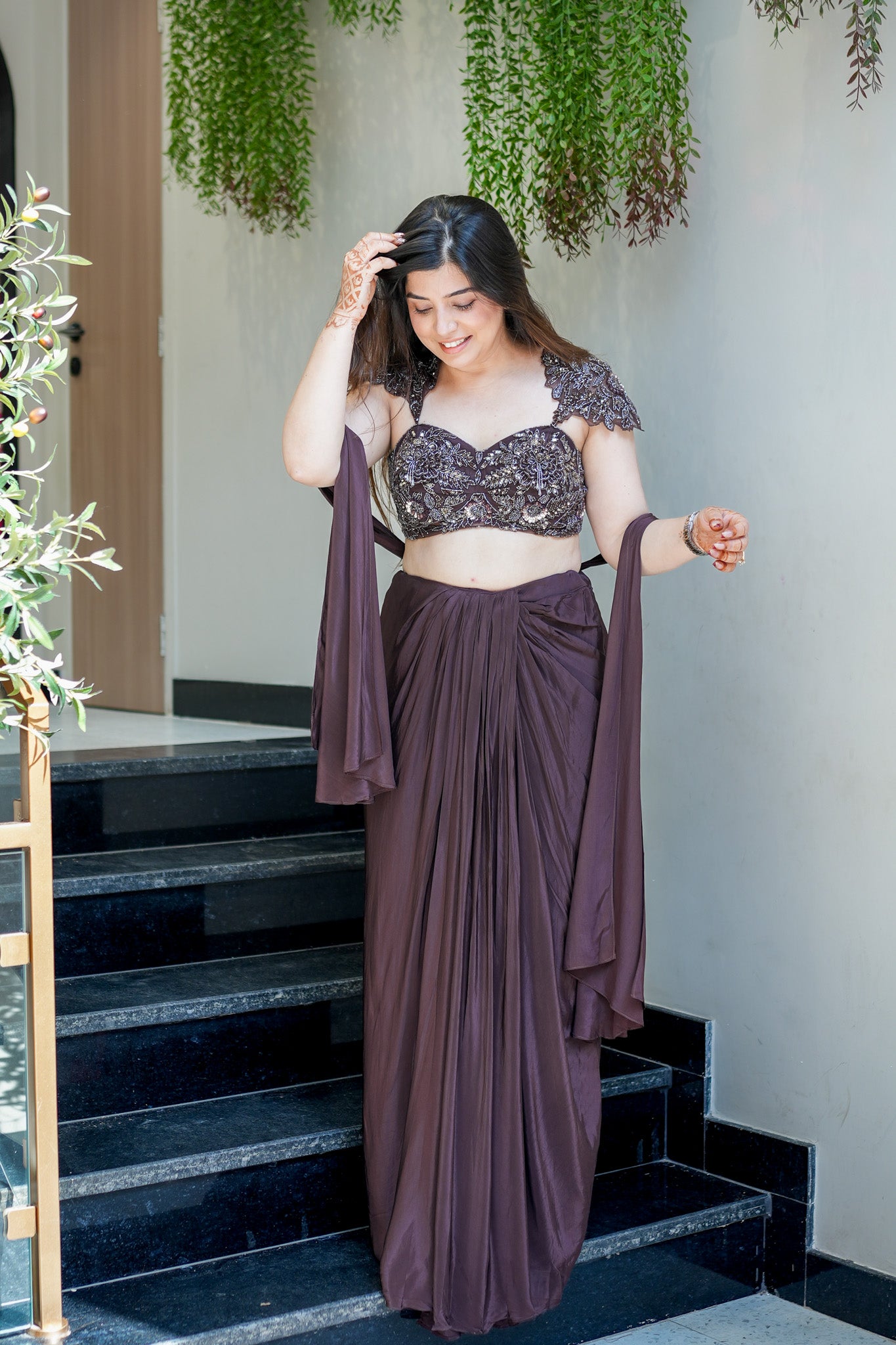 Padmika Hand Embroidered Indo Western