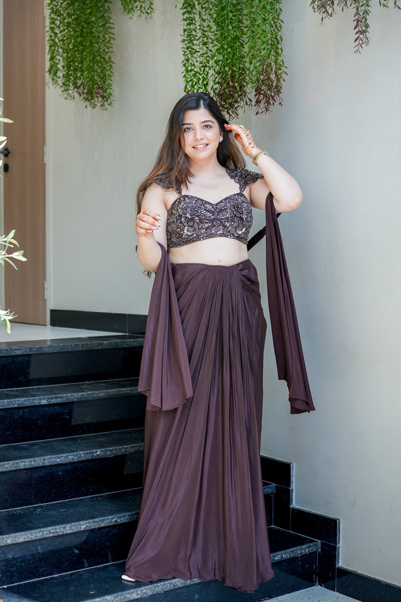 Padmika Hand Embroidered Indo Western