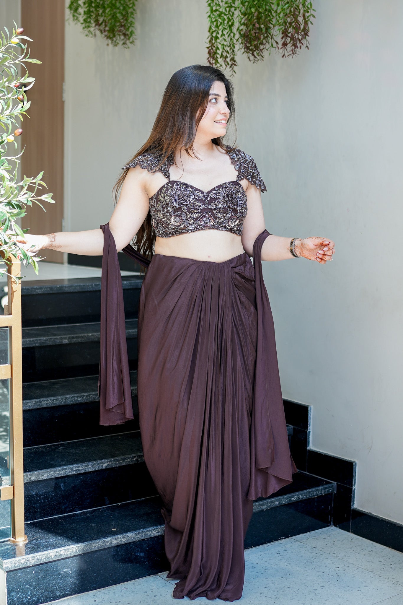 Padmika Hand Embroidered Indo Western
