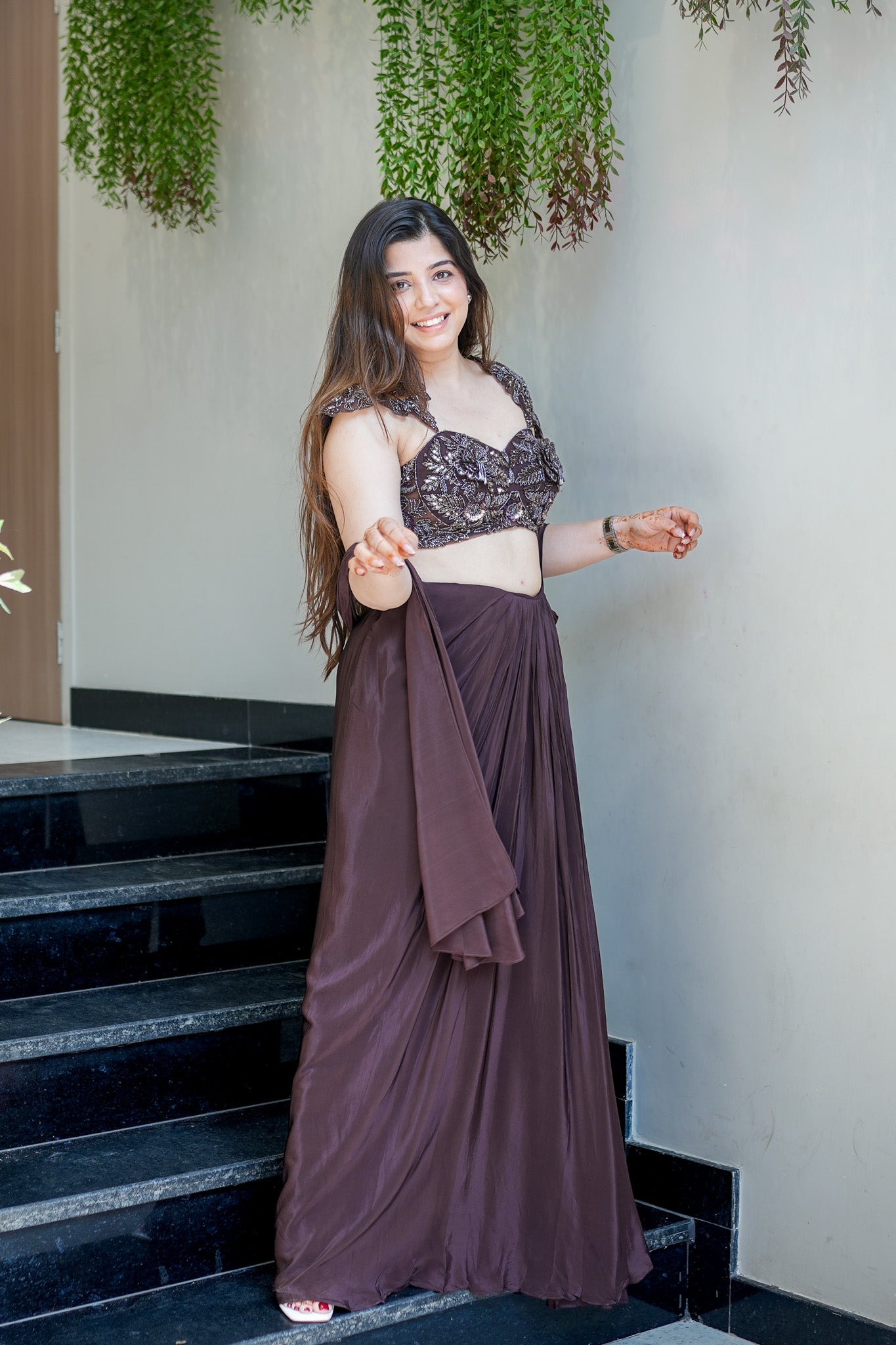 Padmika Hand Embroidered Indo Western