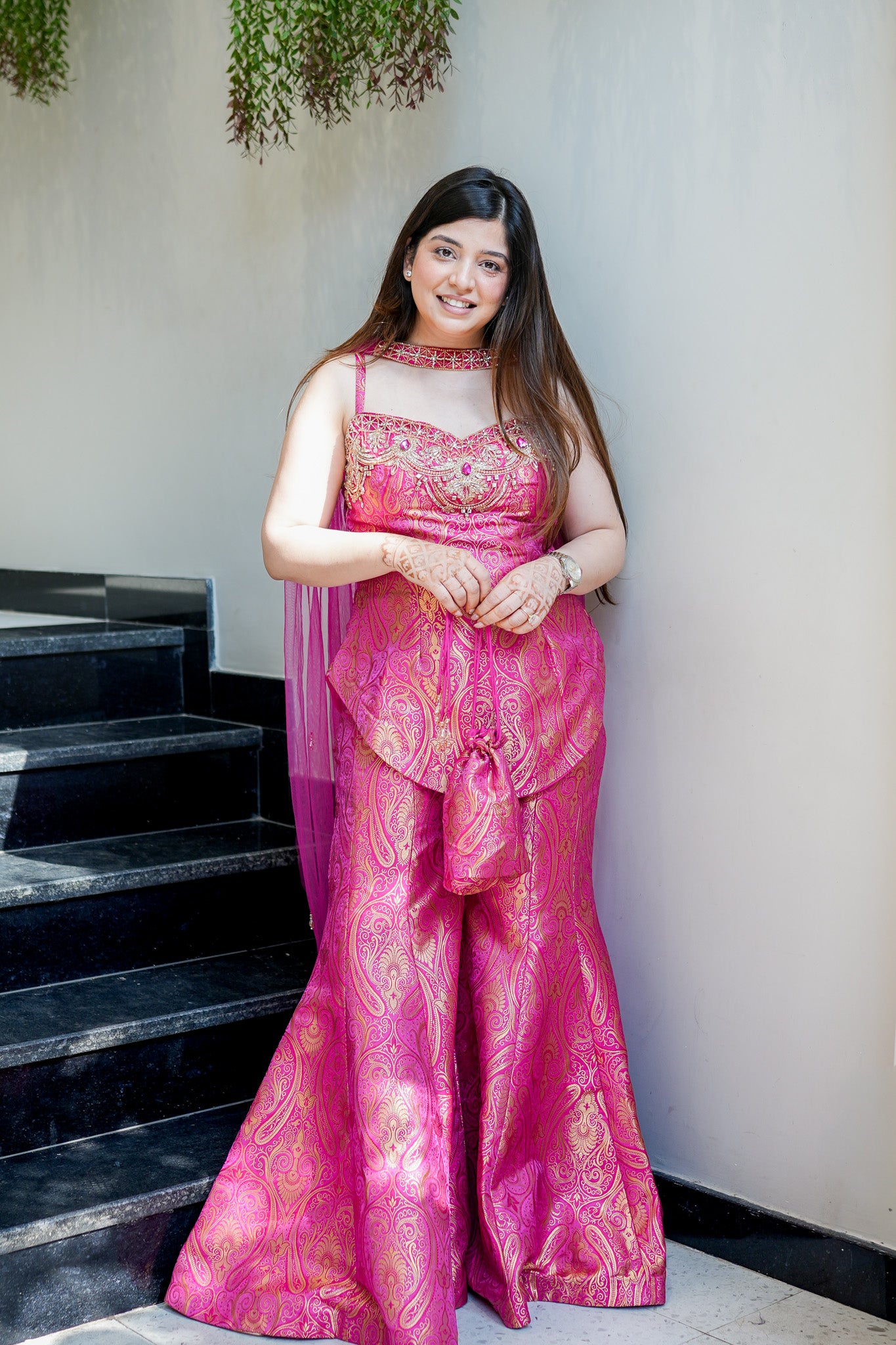 Yashvika Embroidered Banarasi Sharara Set