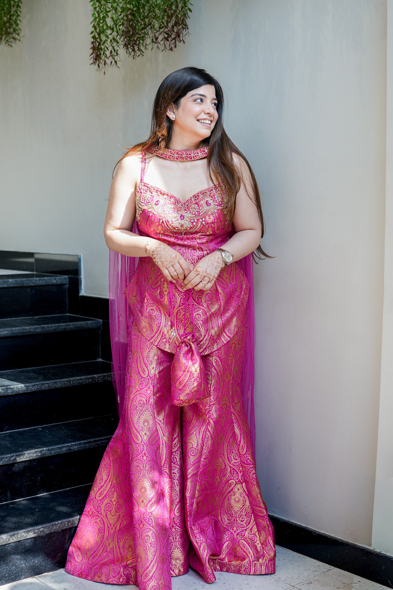 Yashvika Embroidered Banarasi Sharara Set