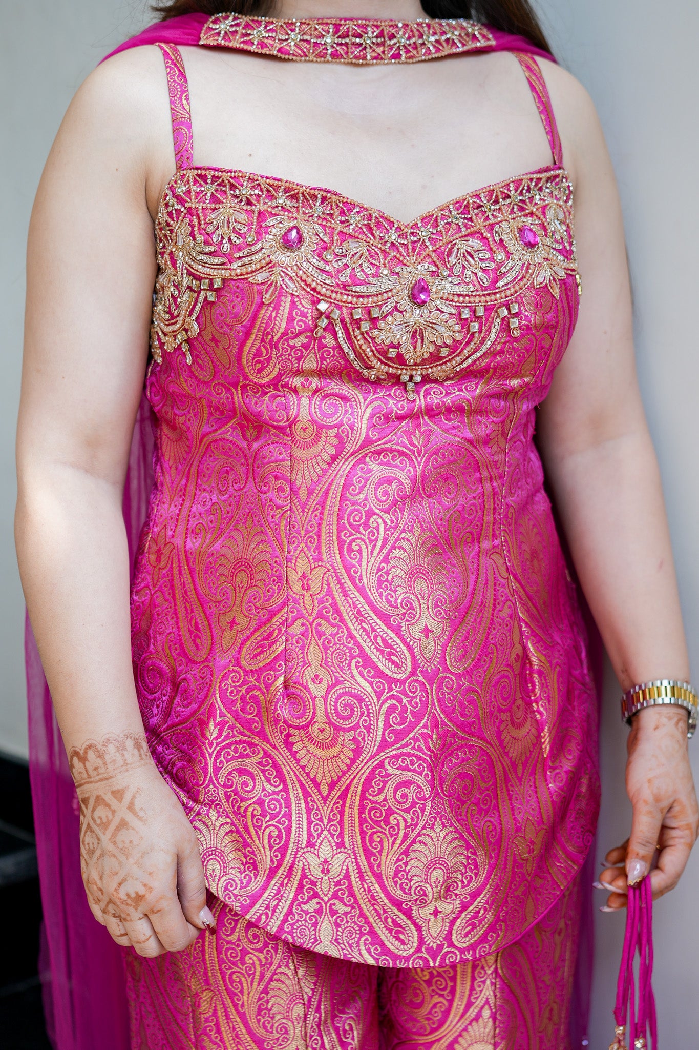 Yashvika Embroidered Banarasi Sharara Set
