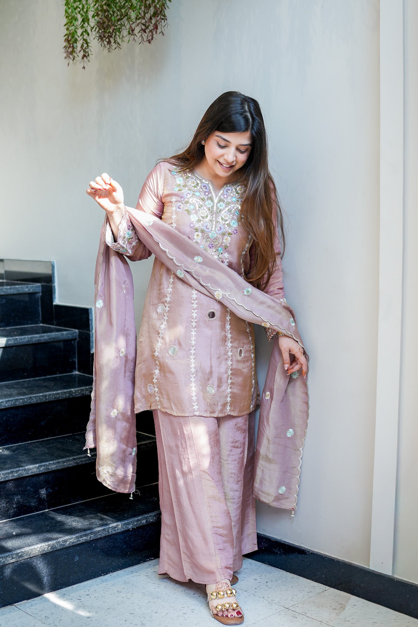 Suhira Embroidered Suit Set