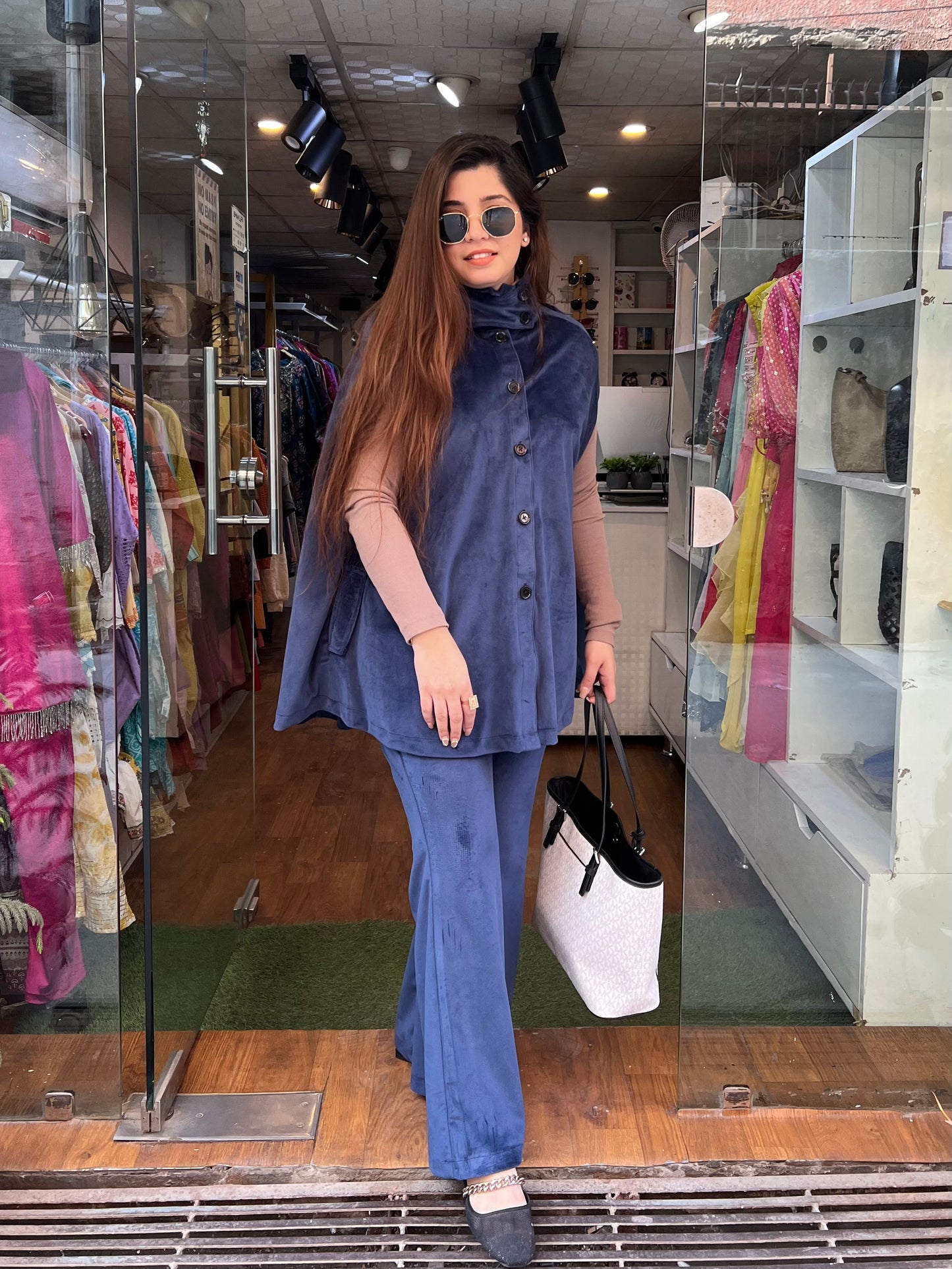 Akiri Blue Velvet Cordset