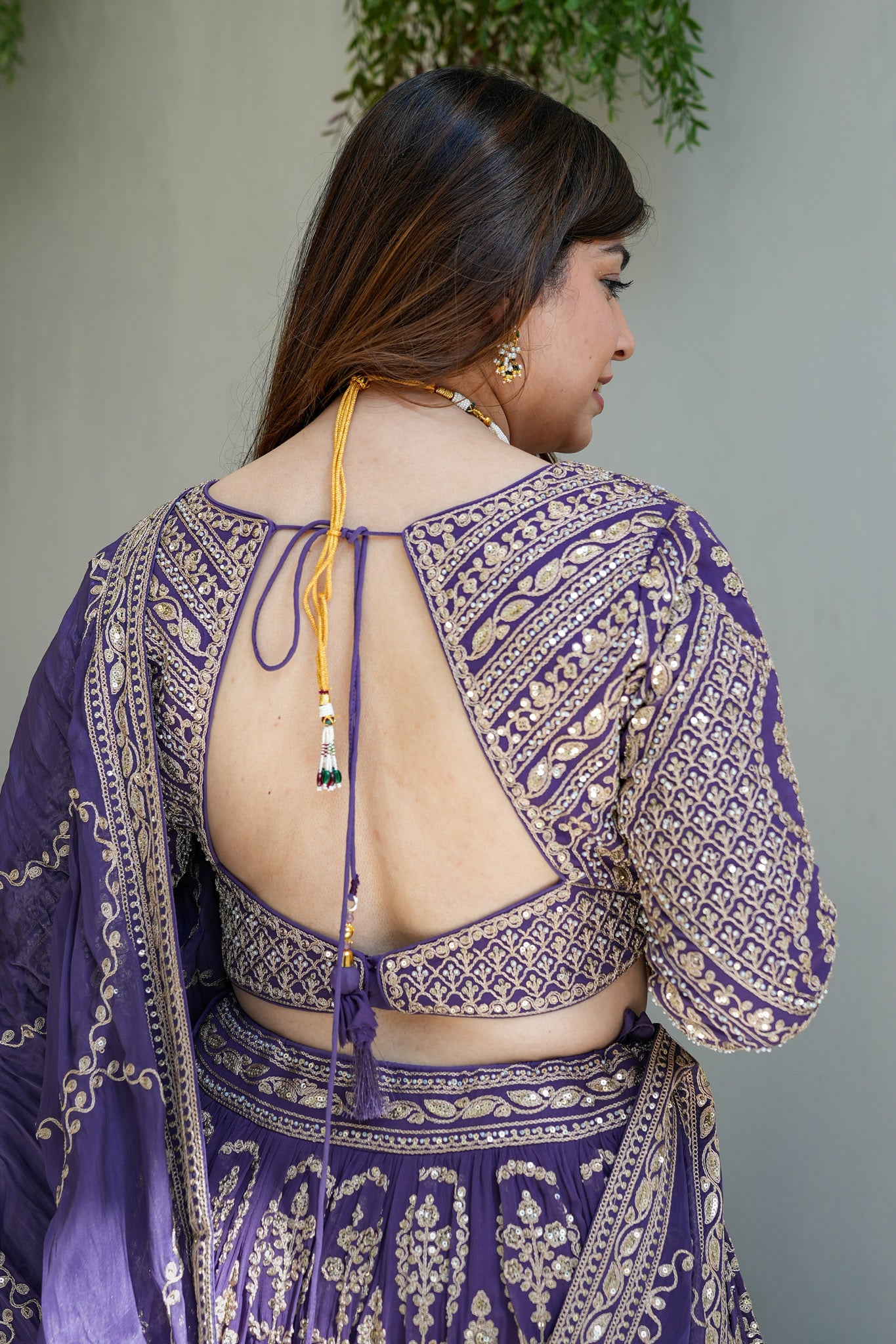Vasya Purple Thread Embriodered Lehenga