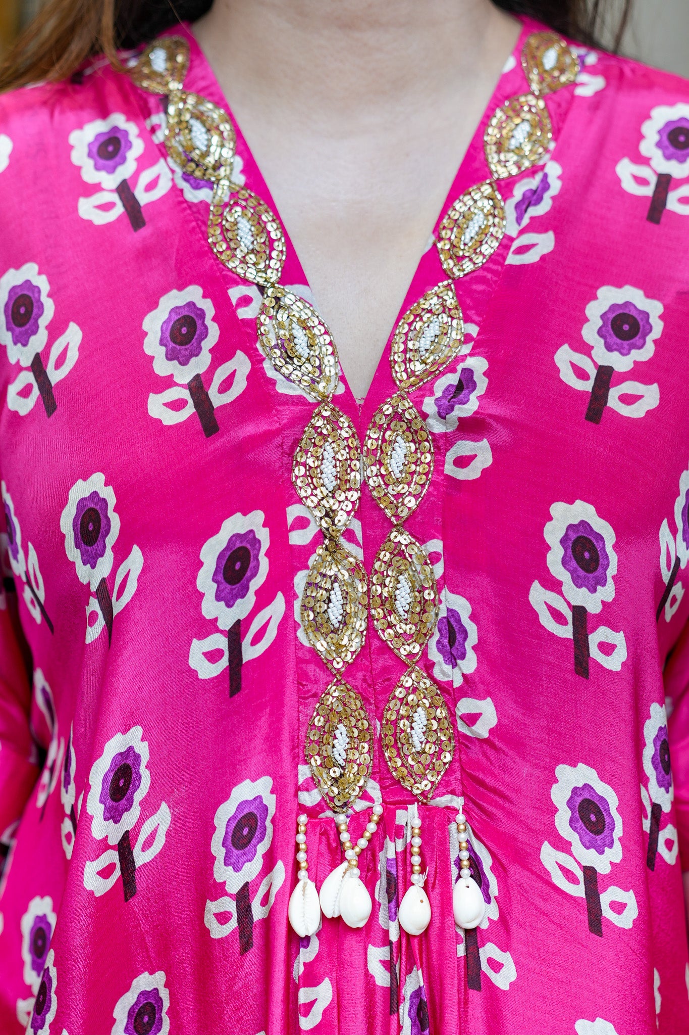Vyas Printed Long Dress