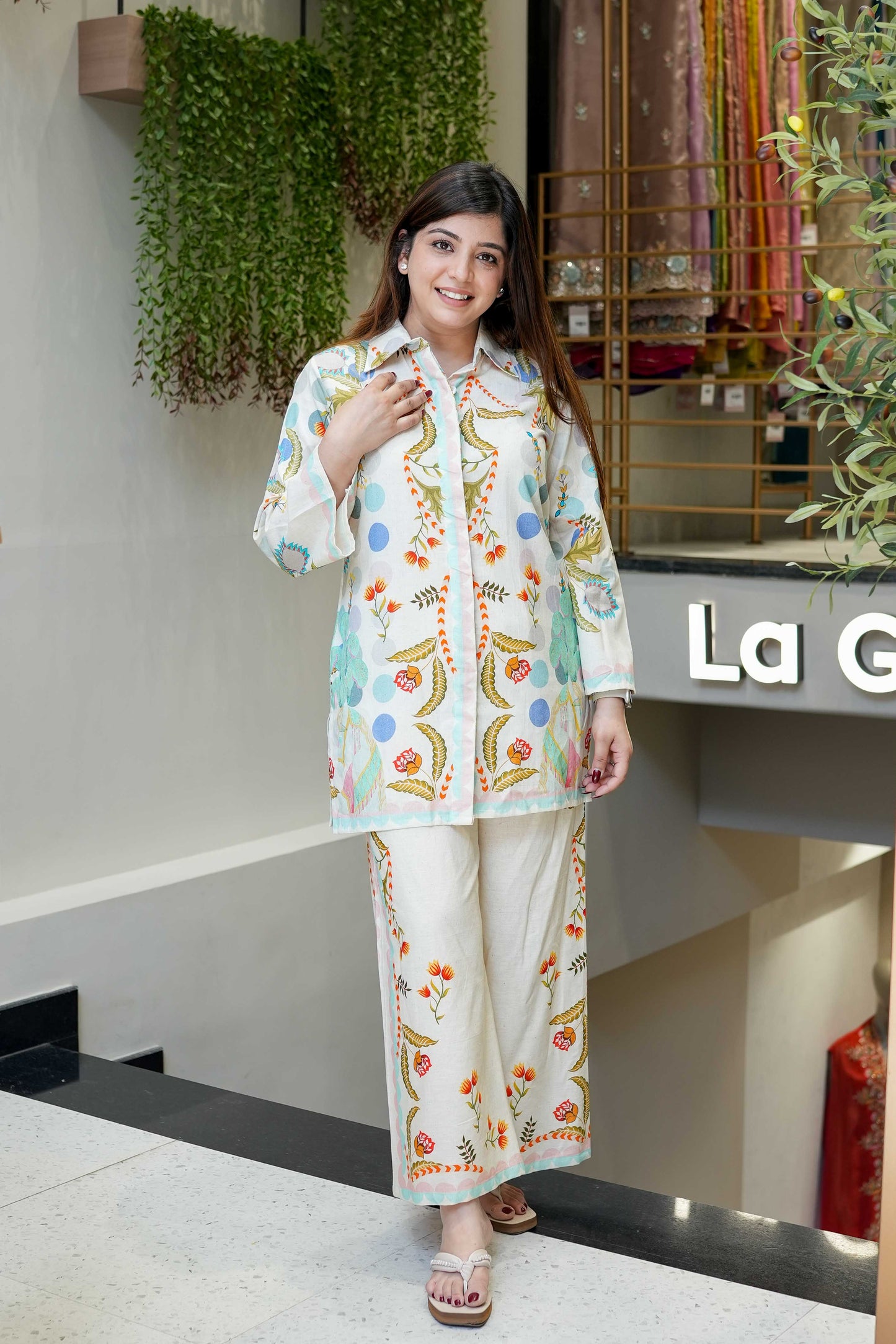 Vyaas Printed Cotton Cord Set