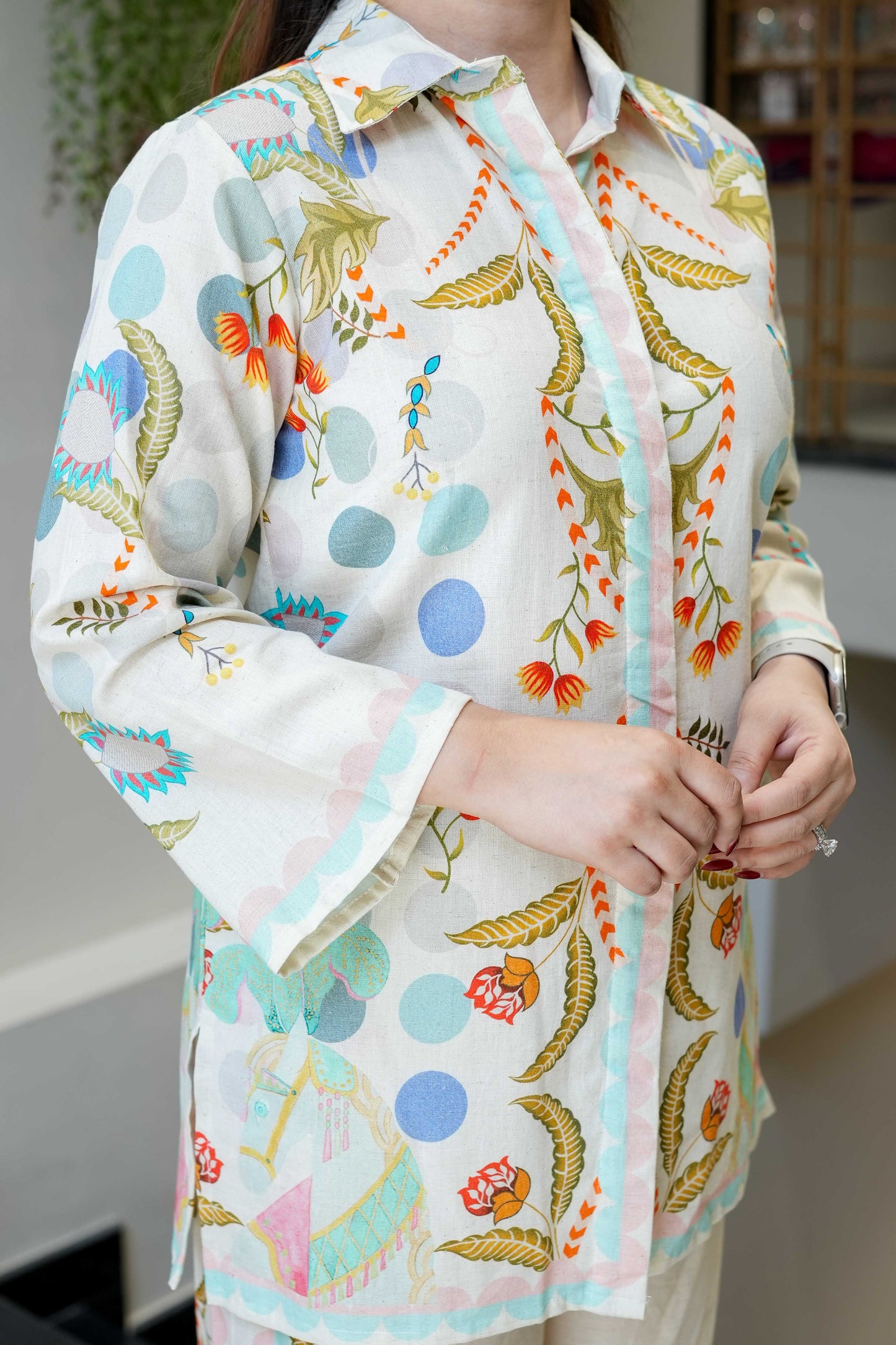 Vyaas Printed Cotton Cord Set