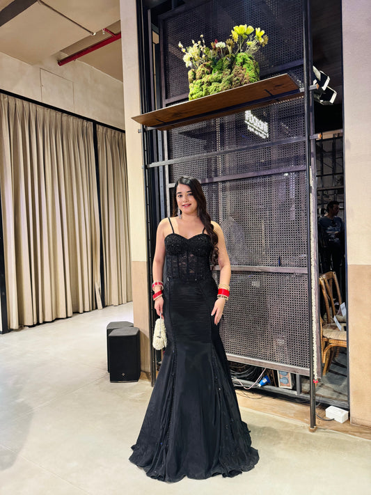 Sagari Black Indowestern Outfit