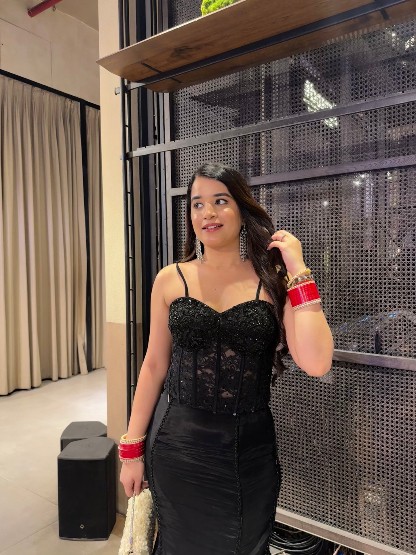 Sagari Black Indowestern Outfit