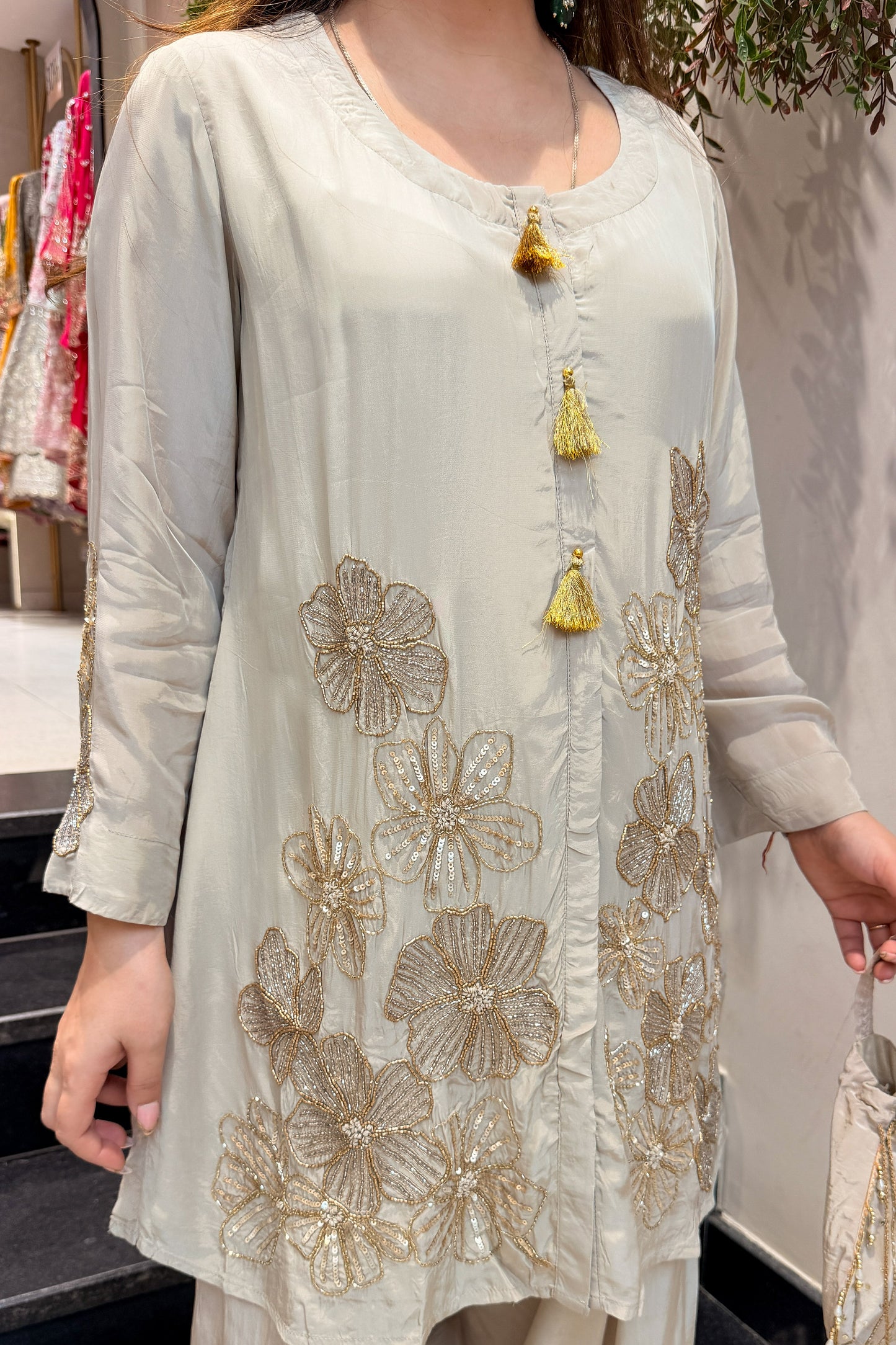Siyaara Embroidered Co ord Set with Potli
