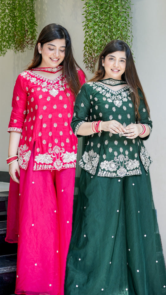 Raahat Hand Embroidered Garara Set