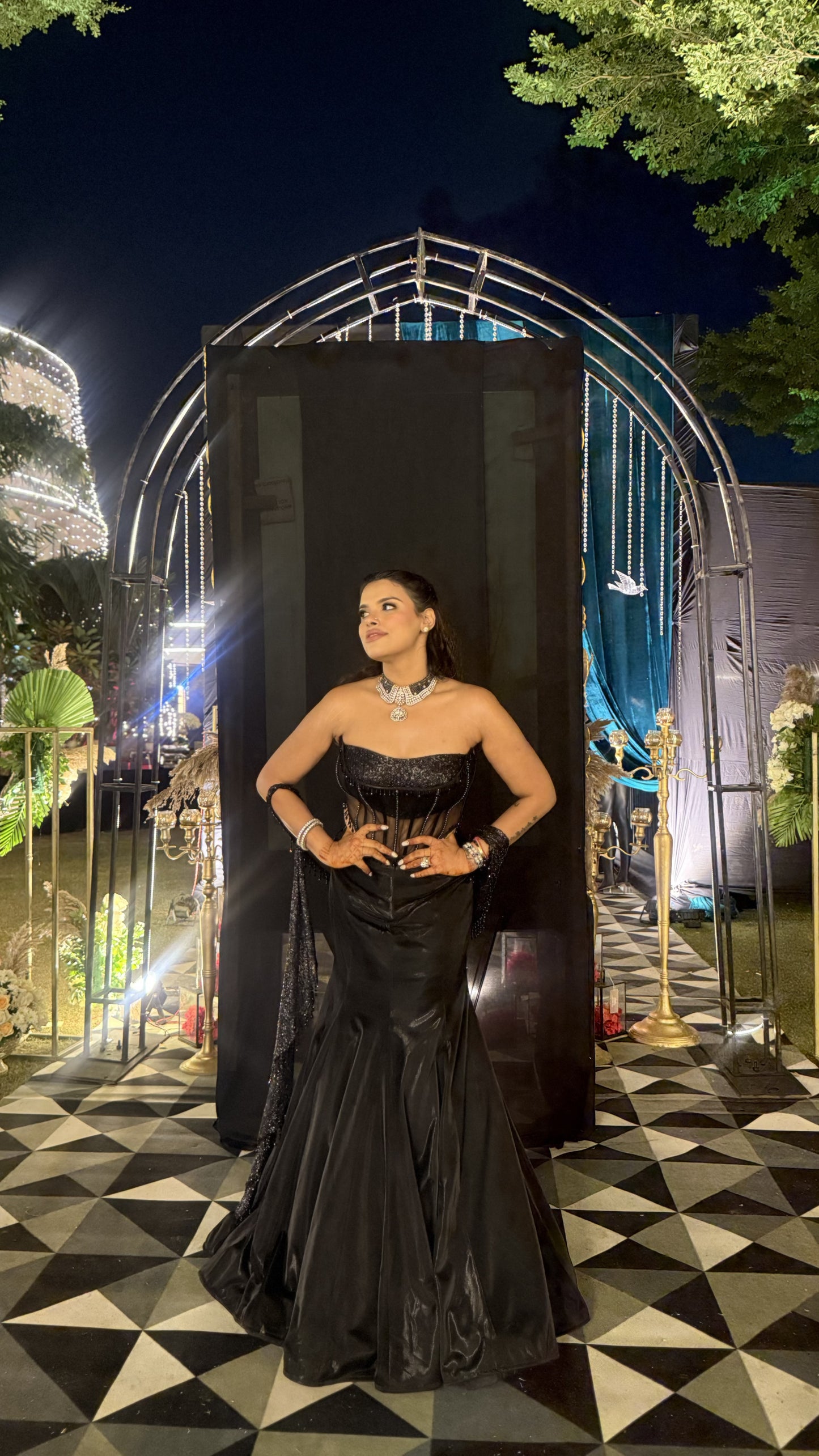 Oorvi Embroidered Corset Drape Saree
